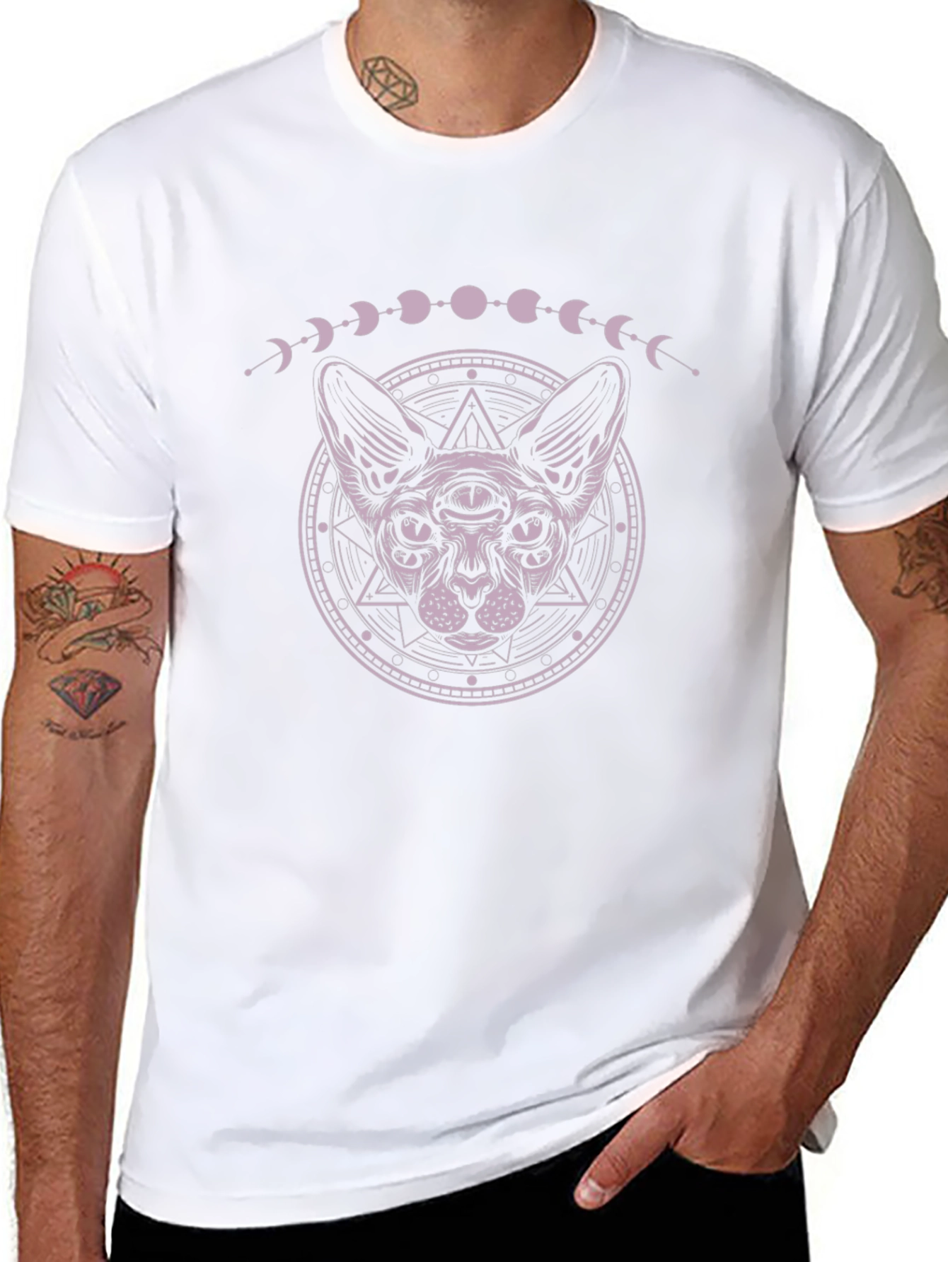Mystic Cat Graphic T-Shirt - Third Eye Design