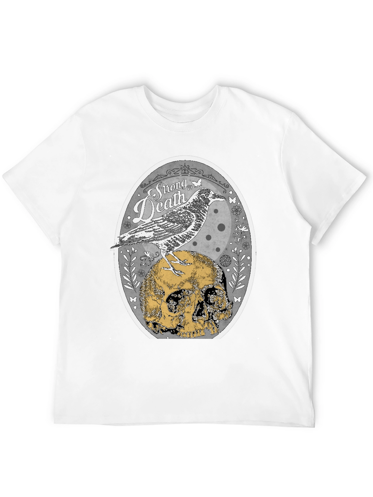 Raven & Skull Graphic T-Shirt - Strong in Death
