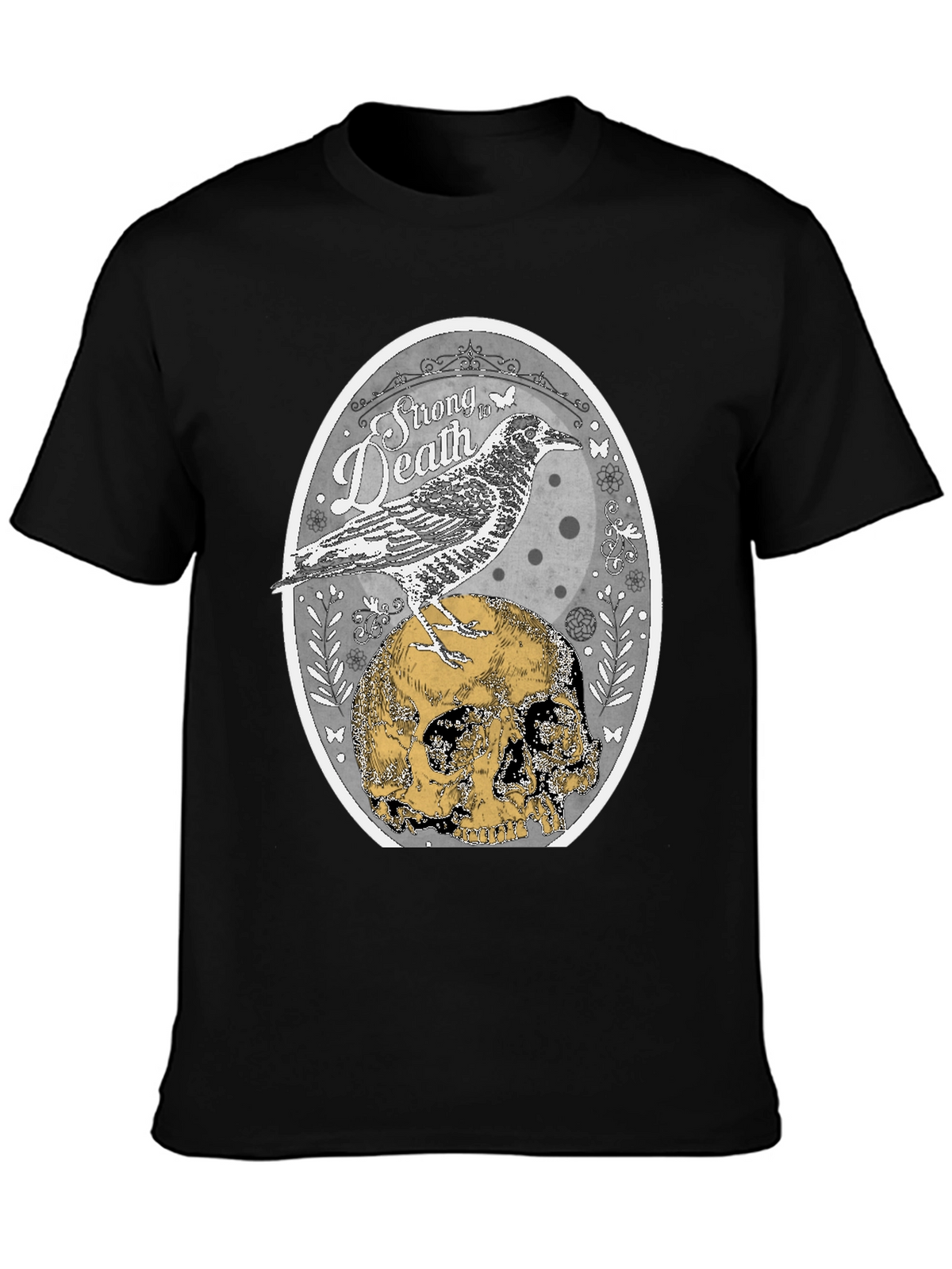 Raven & Skull Graphic T-Shirt - Strong in Death