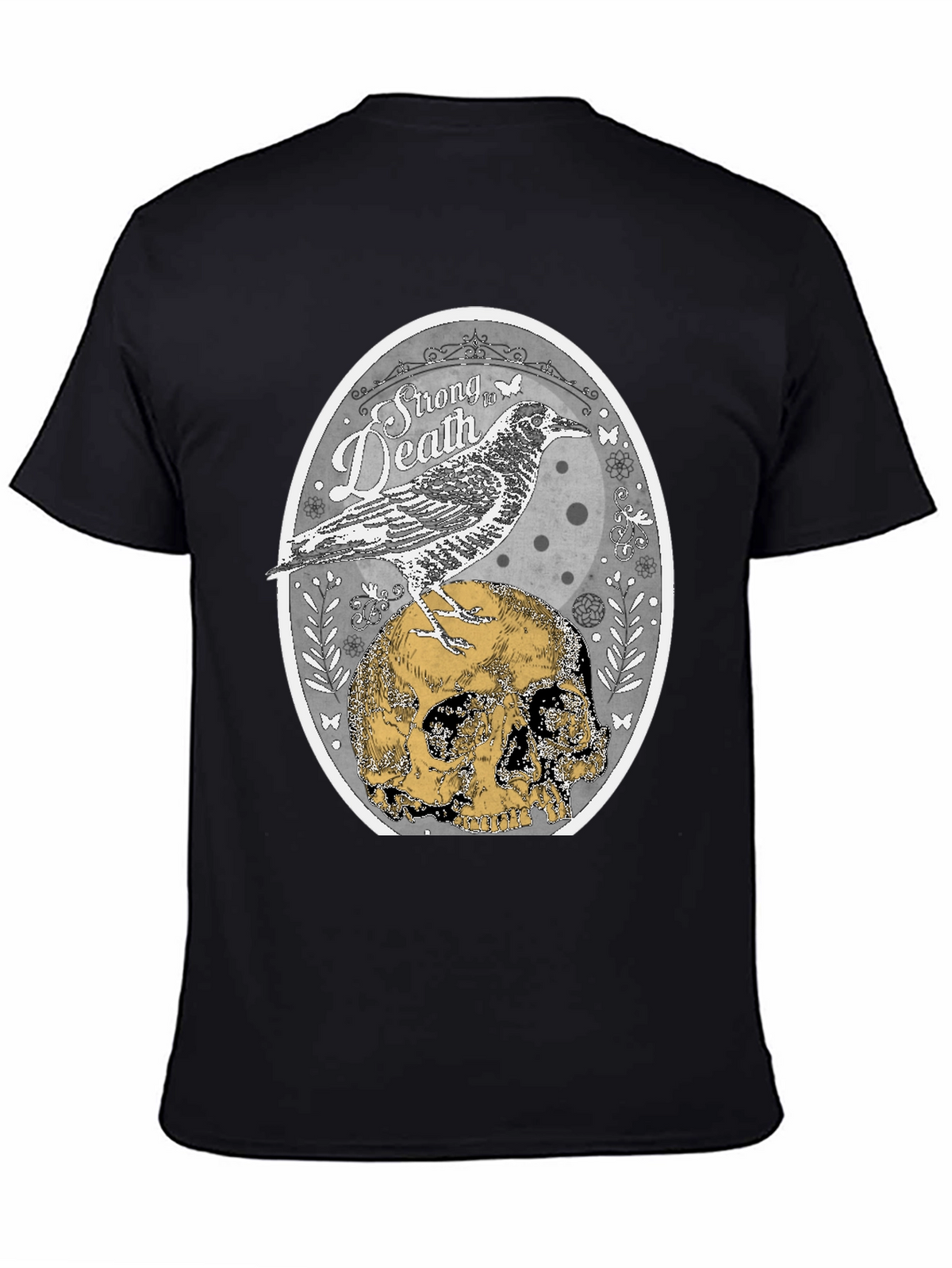Raven & Skull Graphic T-Shirt - Strong in Death