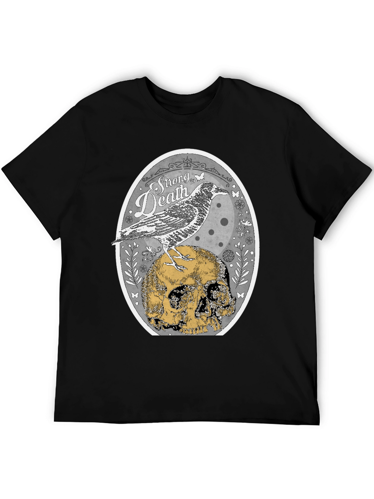 Raven & Skull Graphic T-Shirt - Strong in Death
