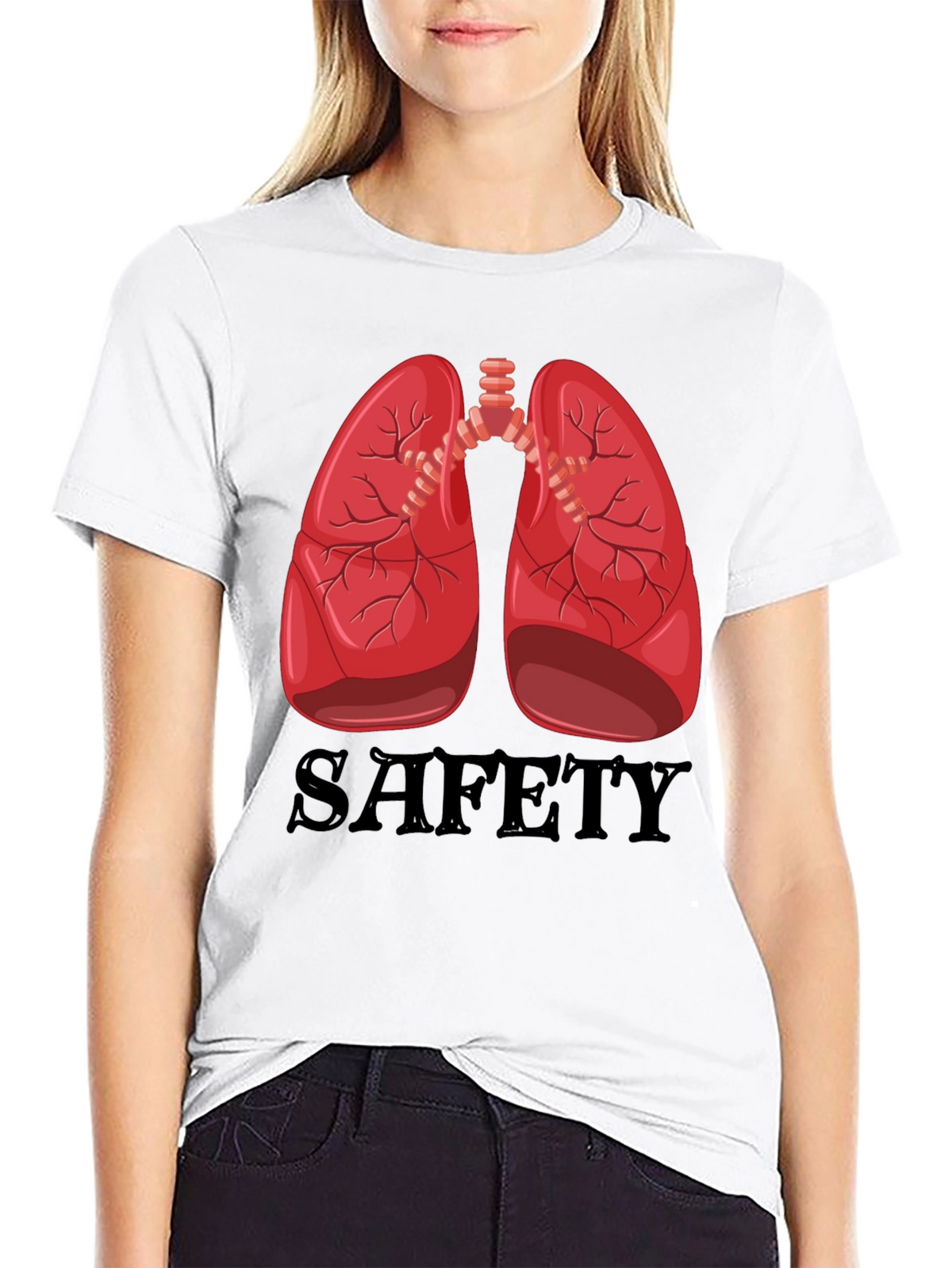 Lungs Safety Graphic Tee - Medical Humor Shirt