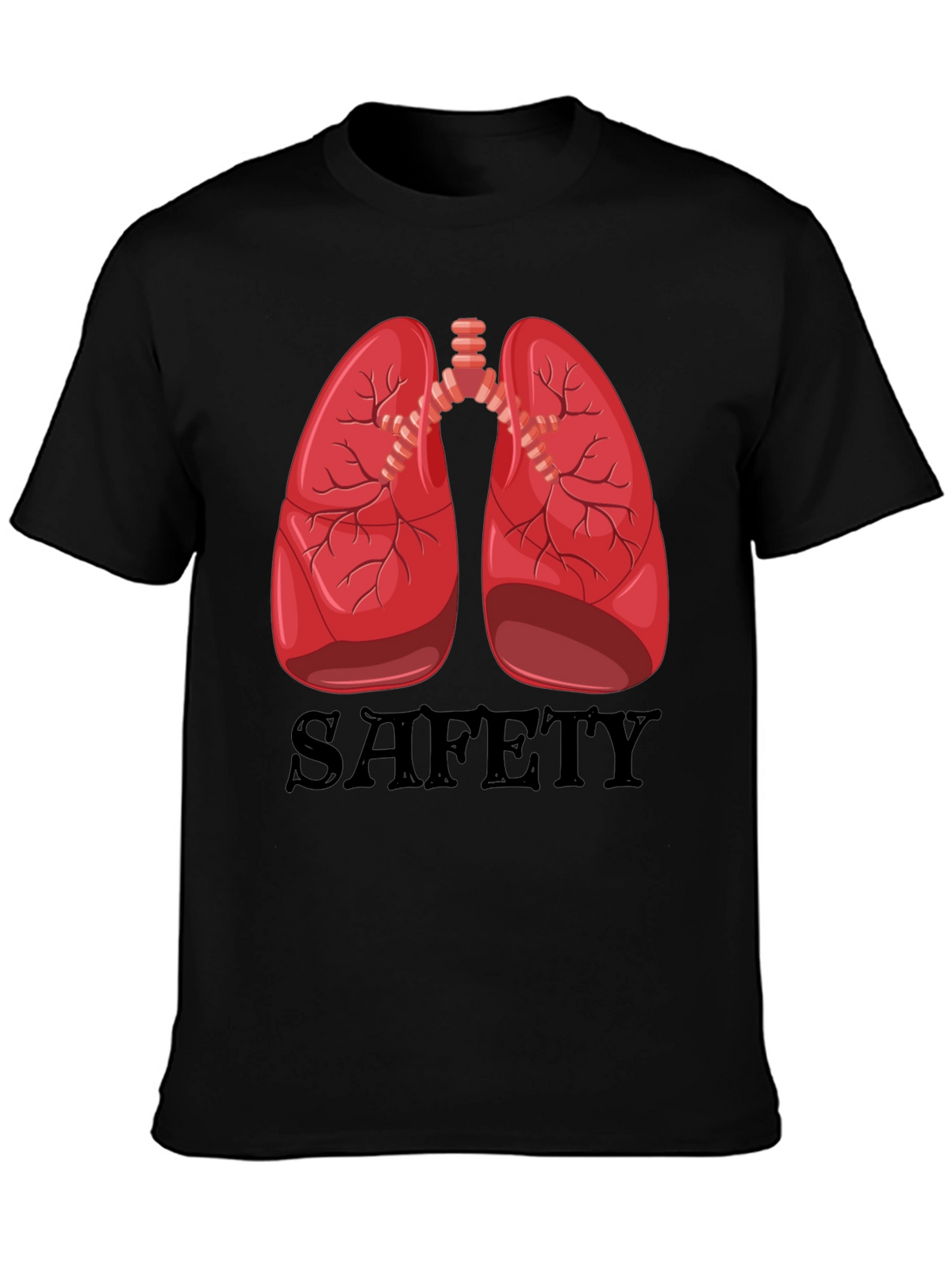 Lungs Safety Graphic Tee - Medical Humor Shirt