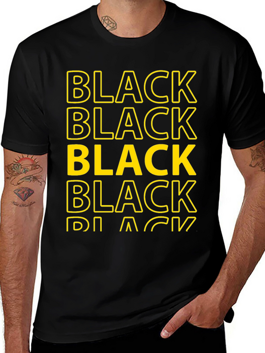 Bold Black Graphic Tee - Stylish Statement Shirt