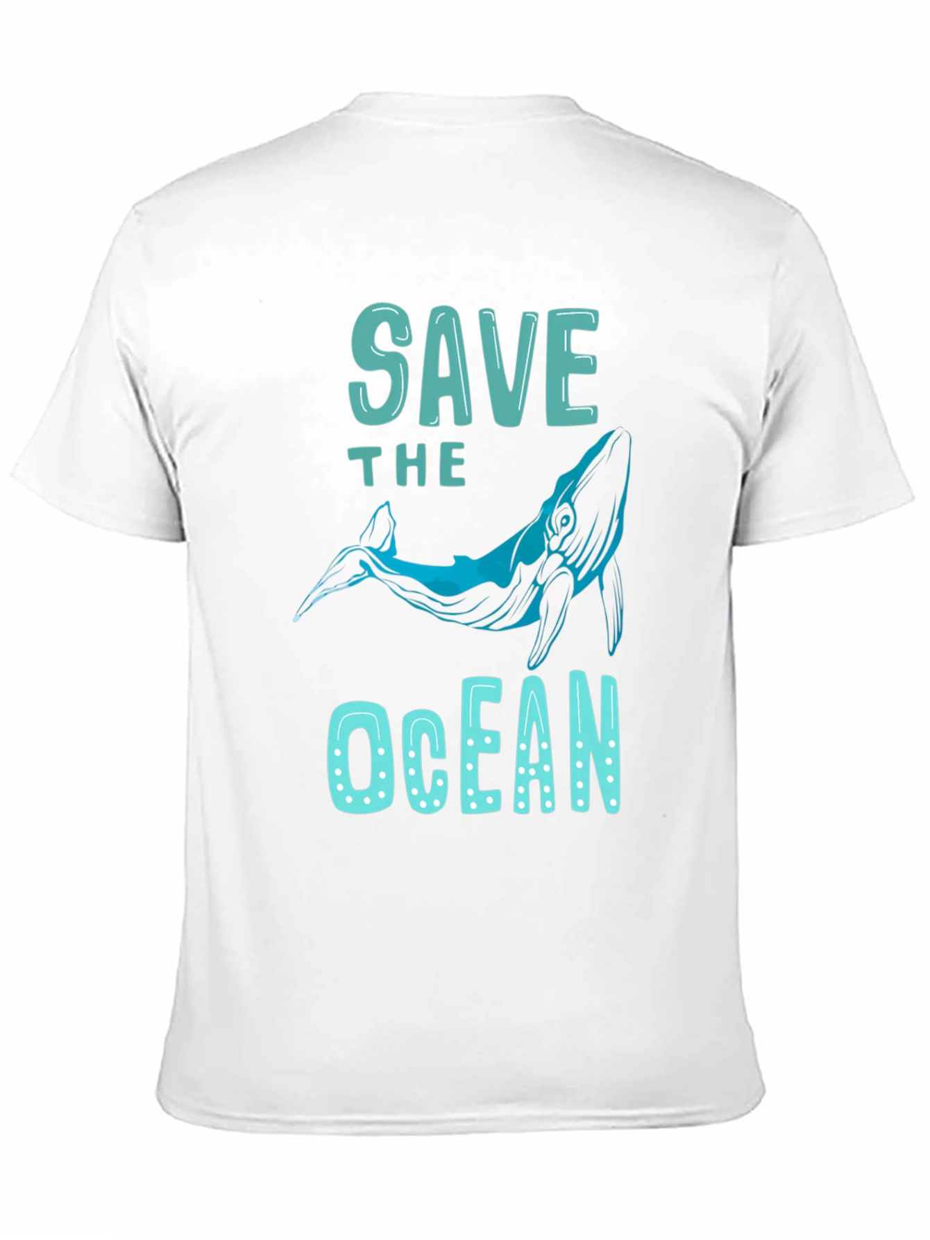 Save The Ocean Whale Graphic Tee - Black