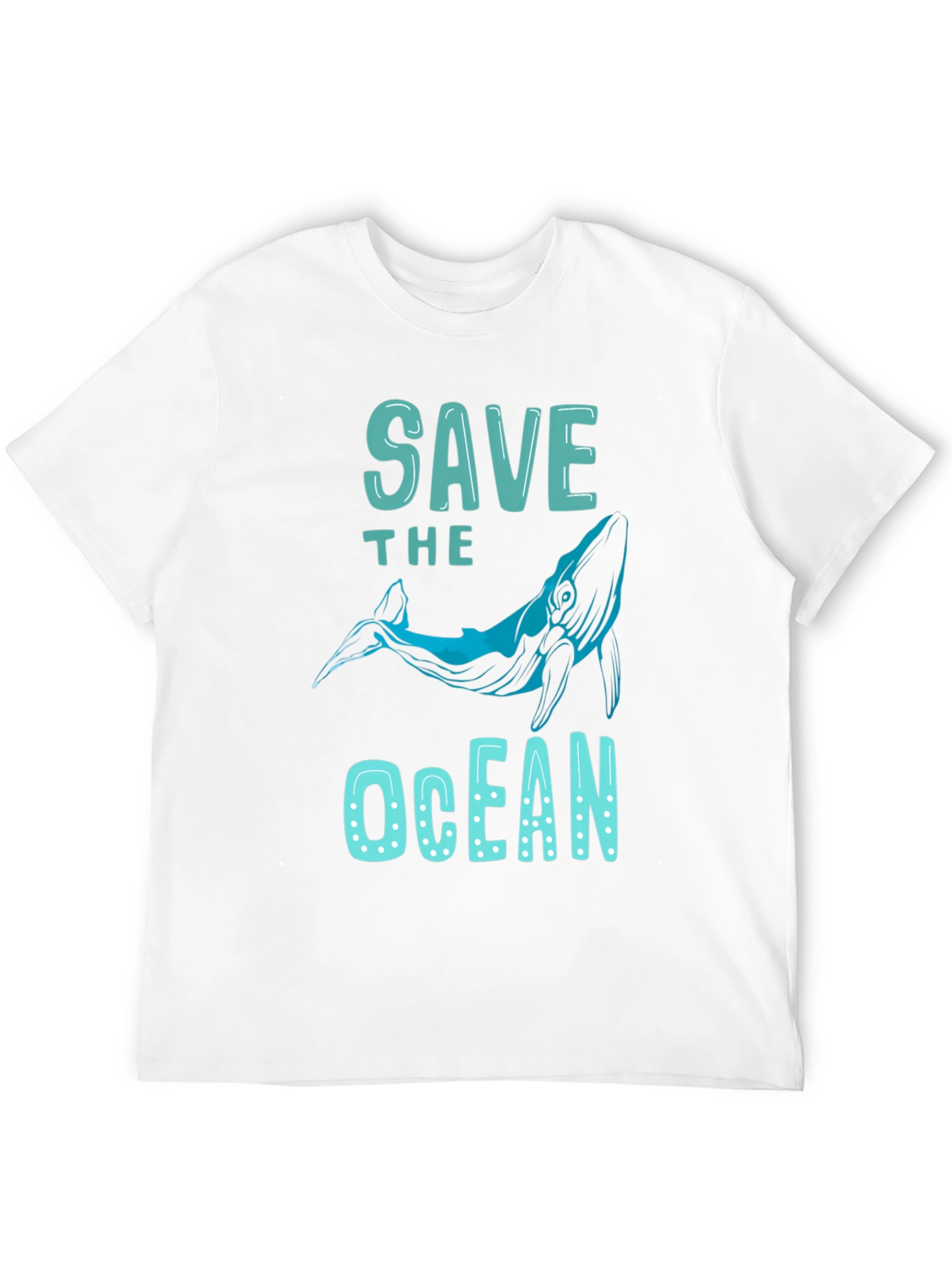 Save The Ocean Whale Graphic Tee - Black