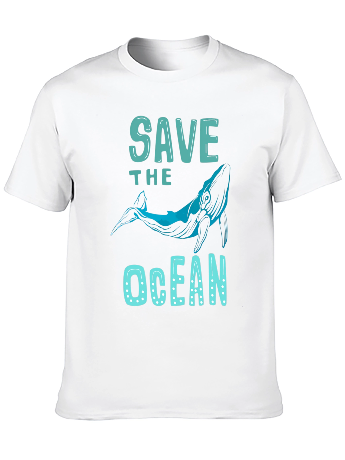 Save The Ocean Whale Graphic Tee - Black