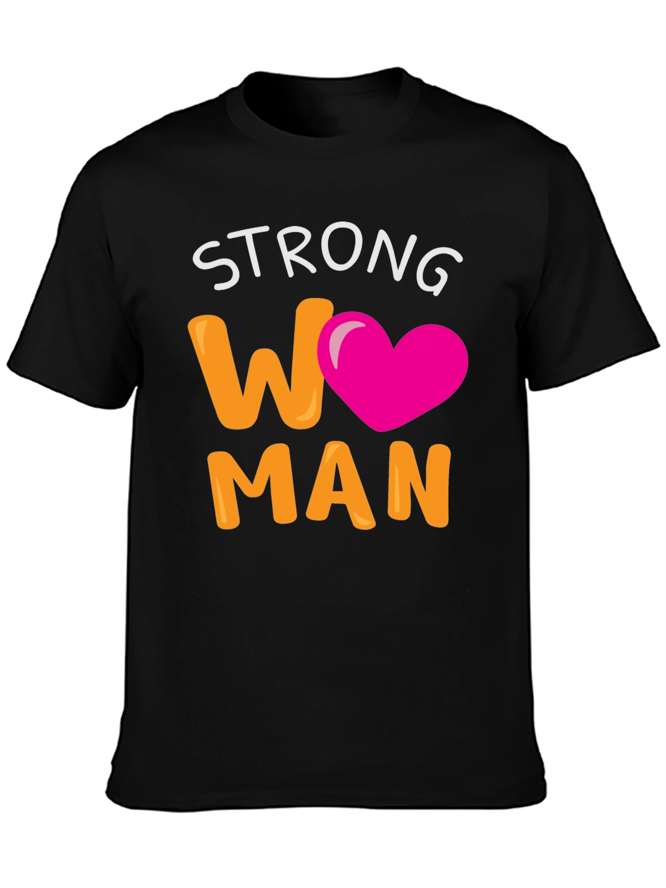 Strong Woman T-Shirt - Black Empowering Design