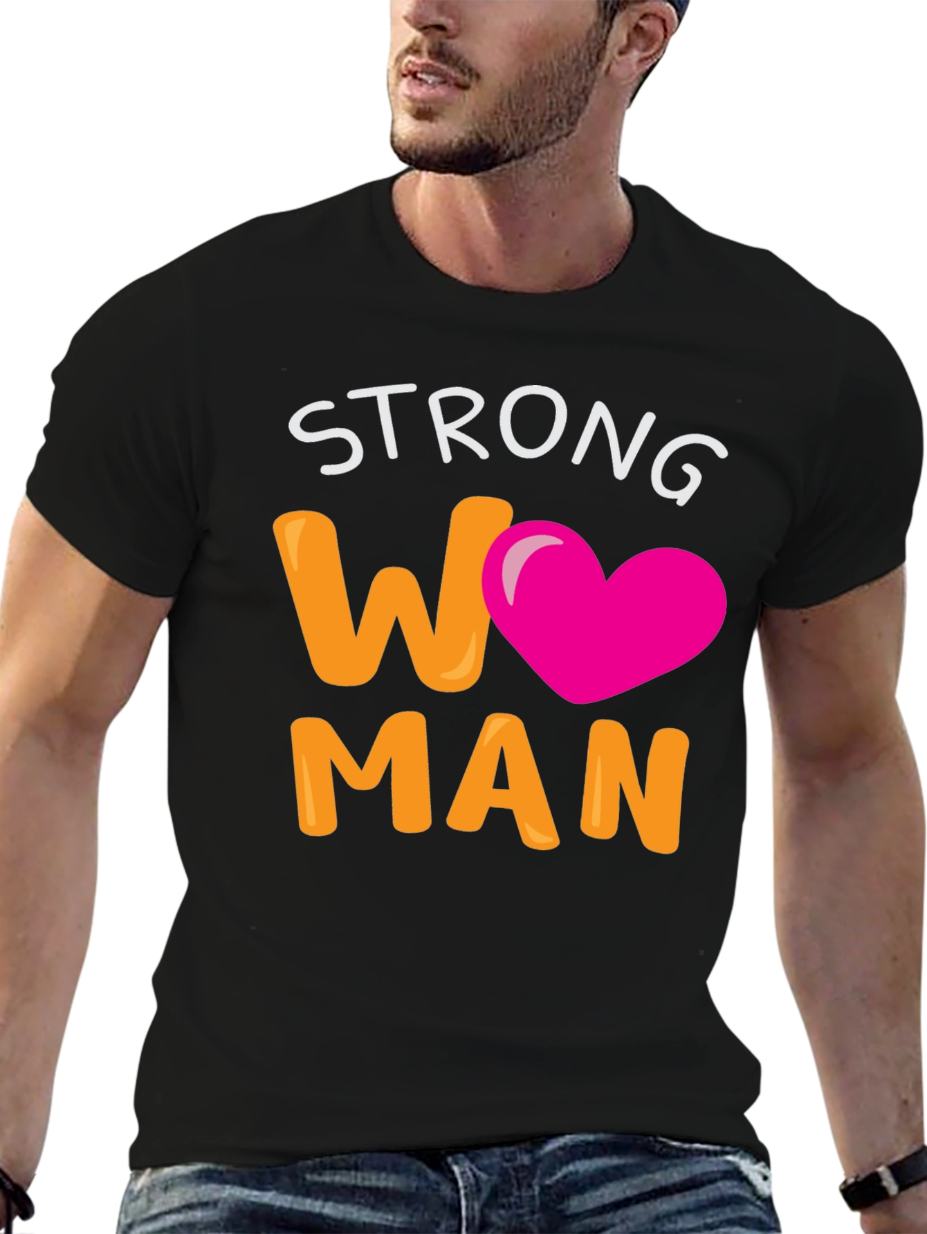 Strong Woman T-Shirt - Black Empowering Design
