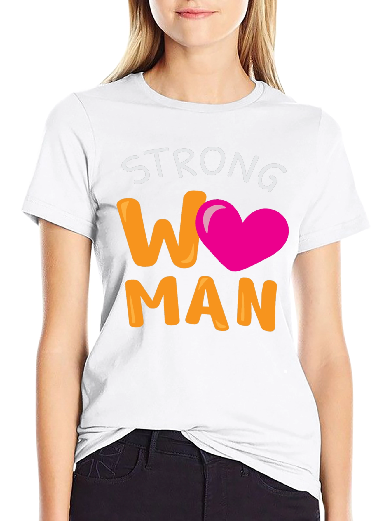 Strong Woman T-Shirt - Black Empowering Design