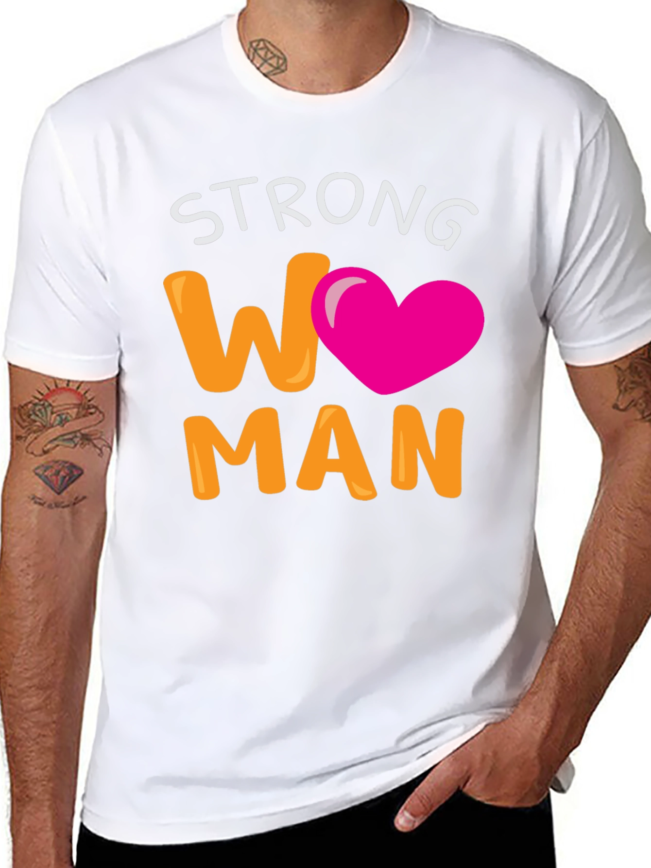 Strong Woman T-Shirt - Black Empowering Design