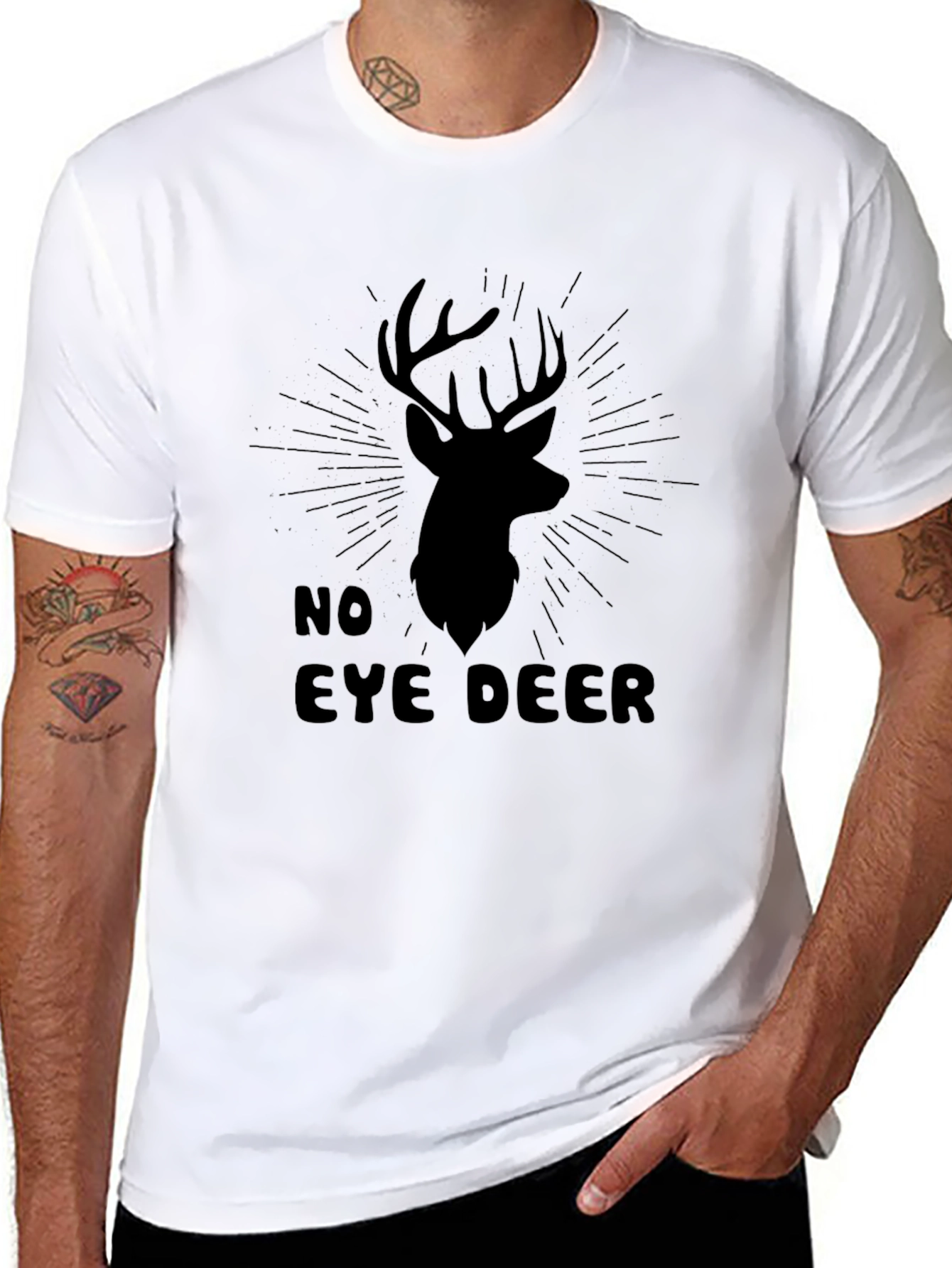 No Eye Deer Funny Graphic Tee