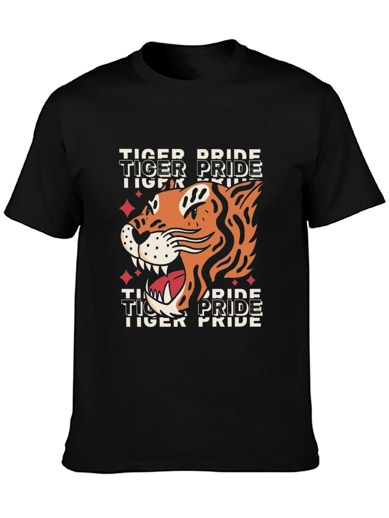 Tiger Pride Graphic Tee - Bold Animal Print