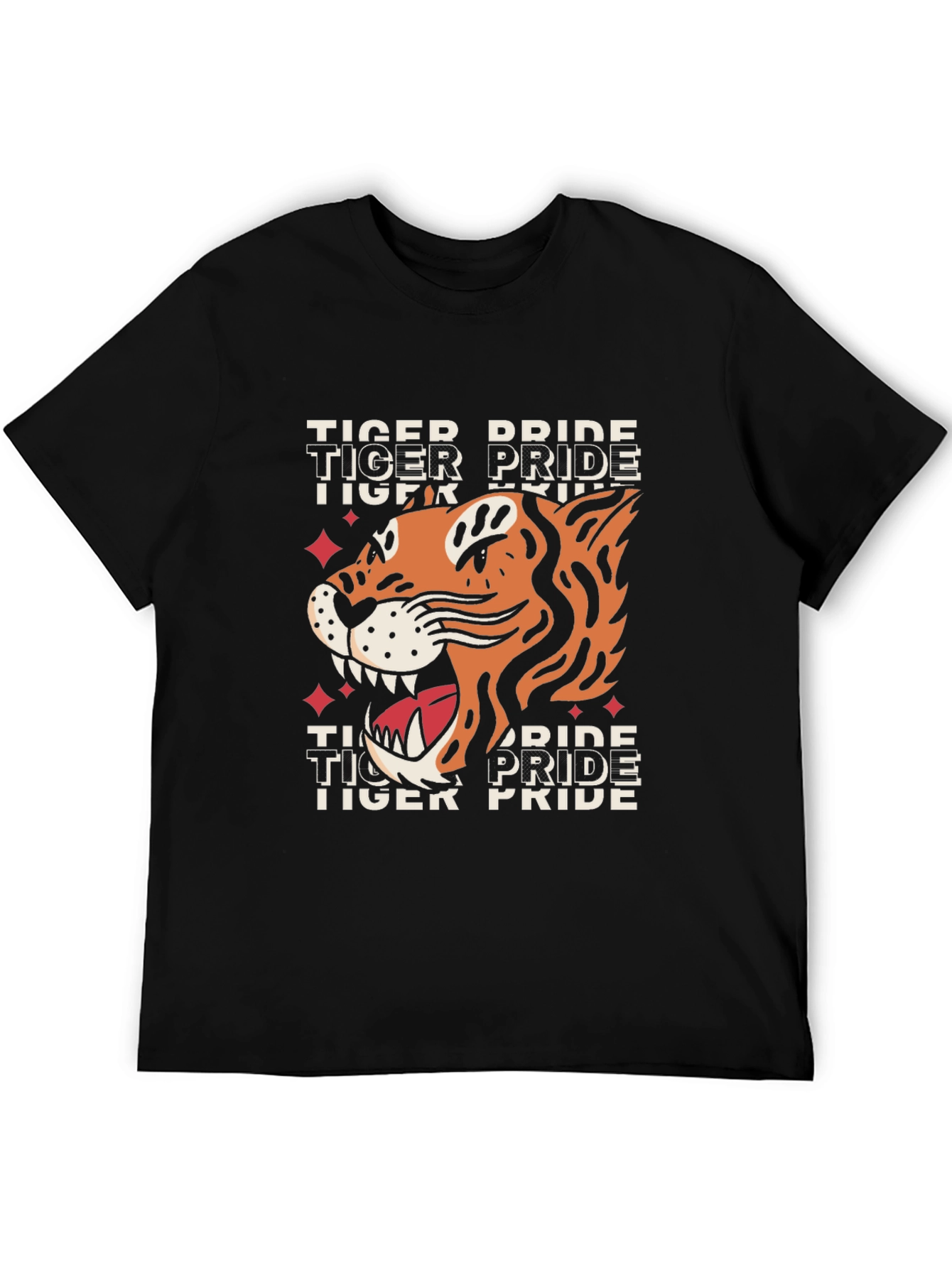 Tiger Pride Graphic Tee - Bold Animal Print