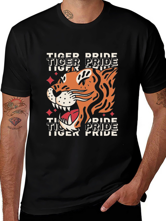 Tiger Pride Graphic Tee - Bold Animal Print