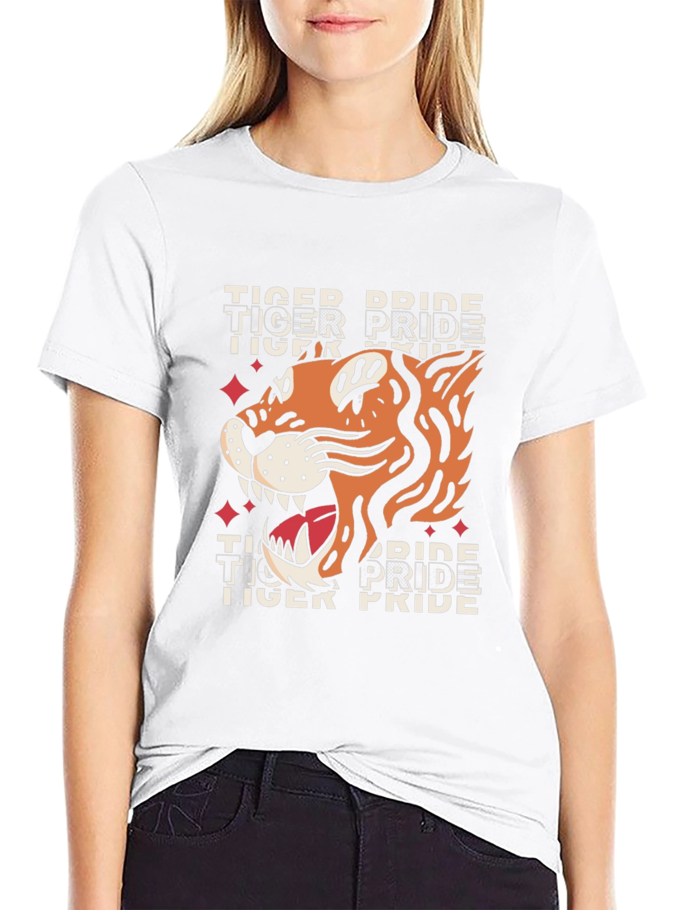 Tiger Pride Graphic Tee - Bold Animal Print