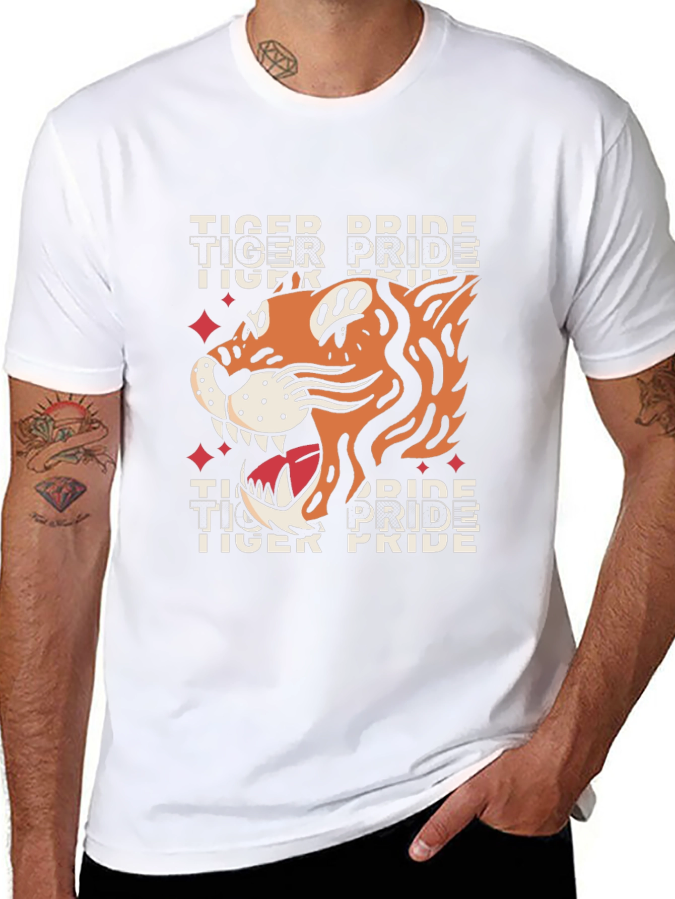 Tiger Pride Graphic Tee - Bold Animal Print