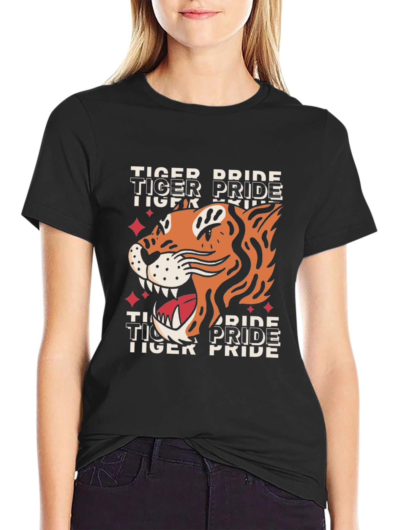 Tiger Pride Graphic Tee - Bold Animal Print