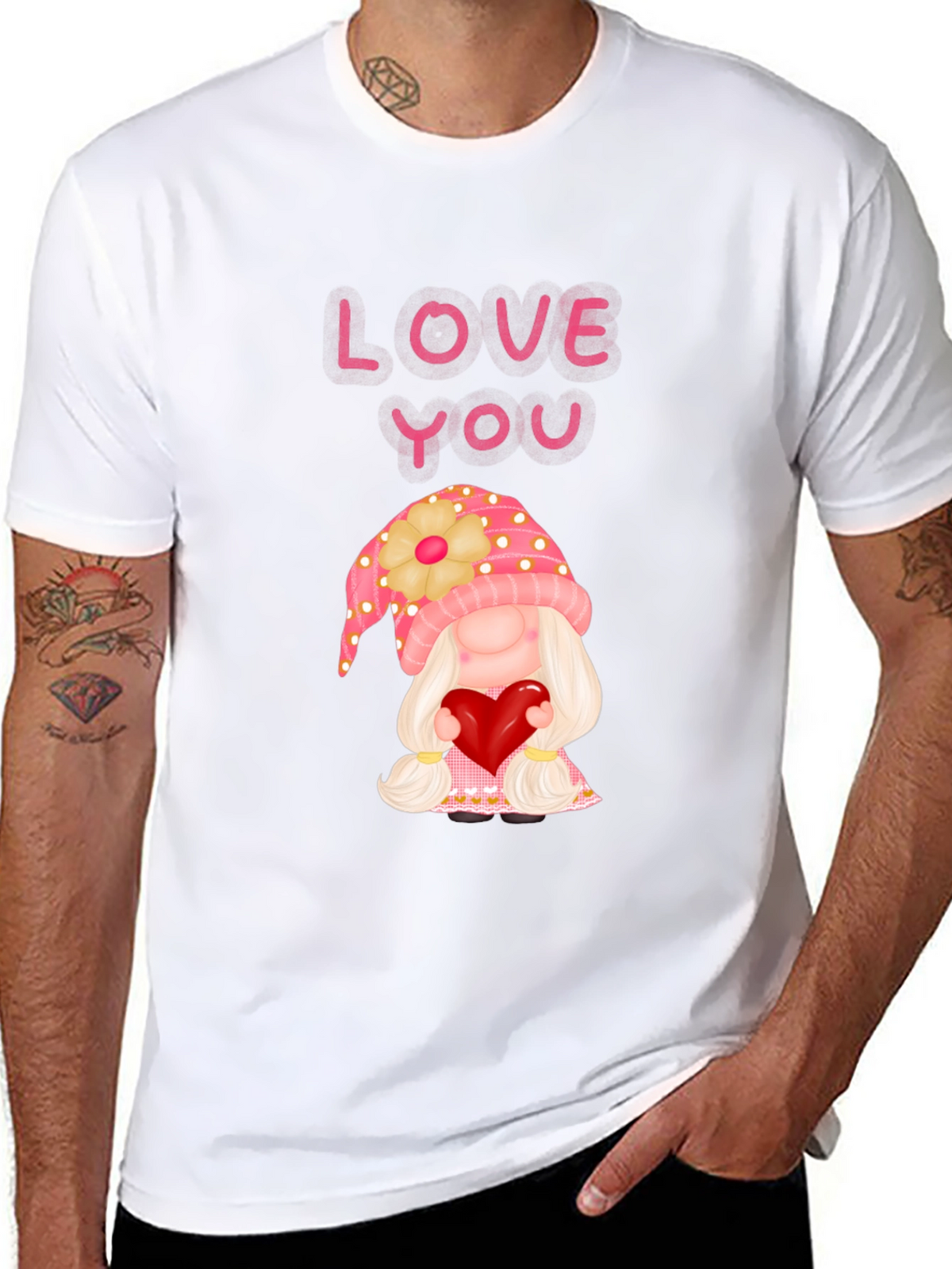 Love You Gnome Graphic Tee