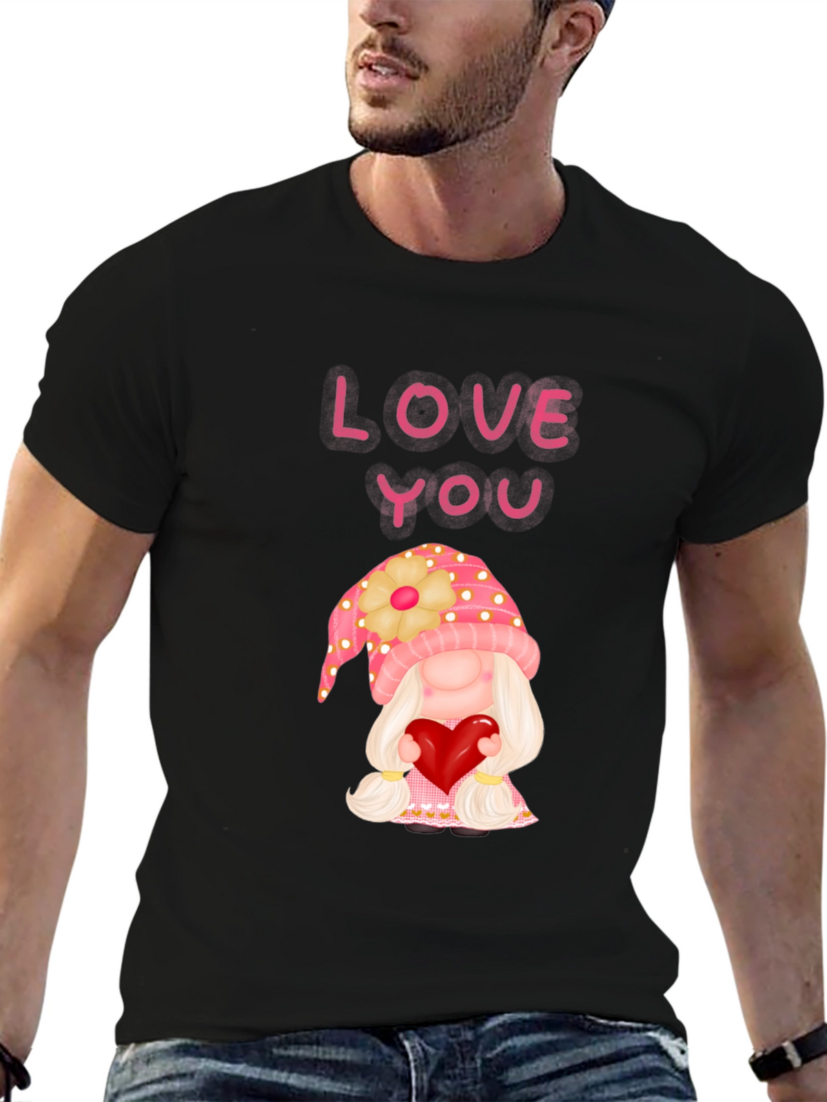 Love You Gnome Graphic Tee