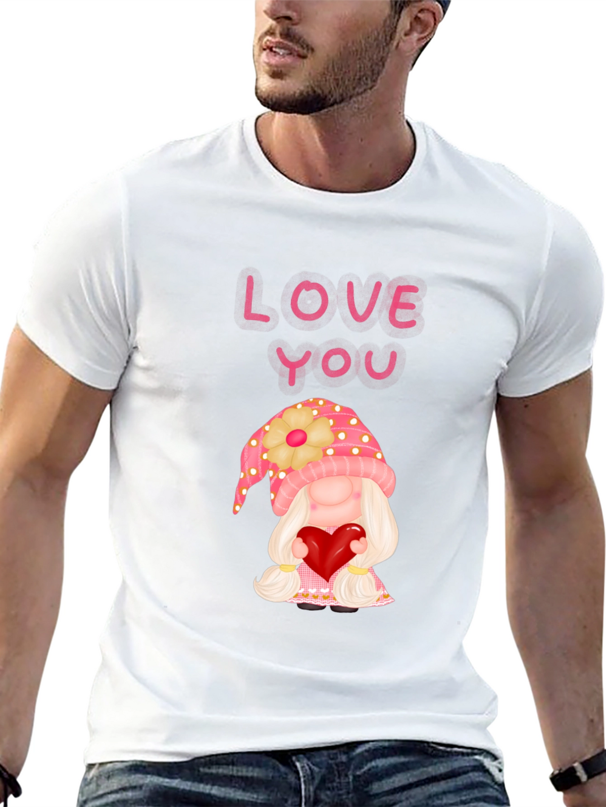 Love You Gnome Graphic Tee