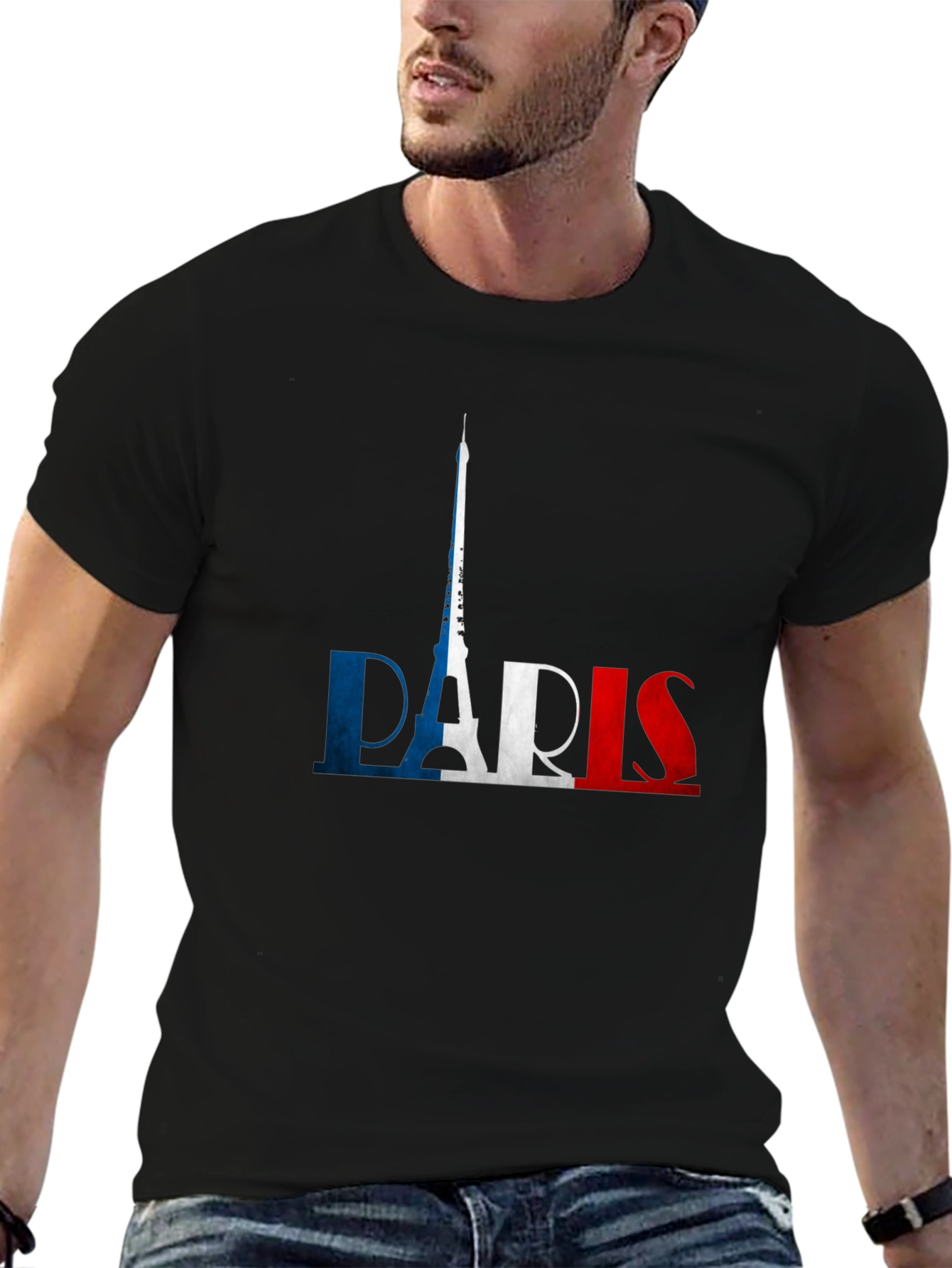 Paris France Flag Graphic Tee - Soft Cotton T-Shirt