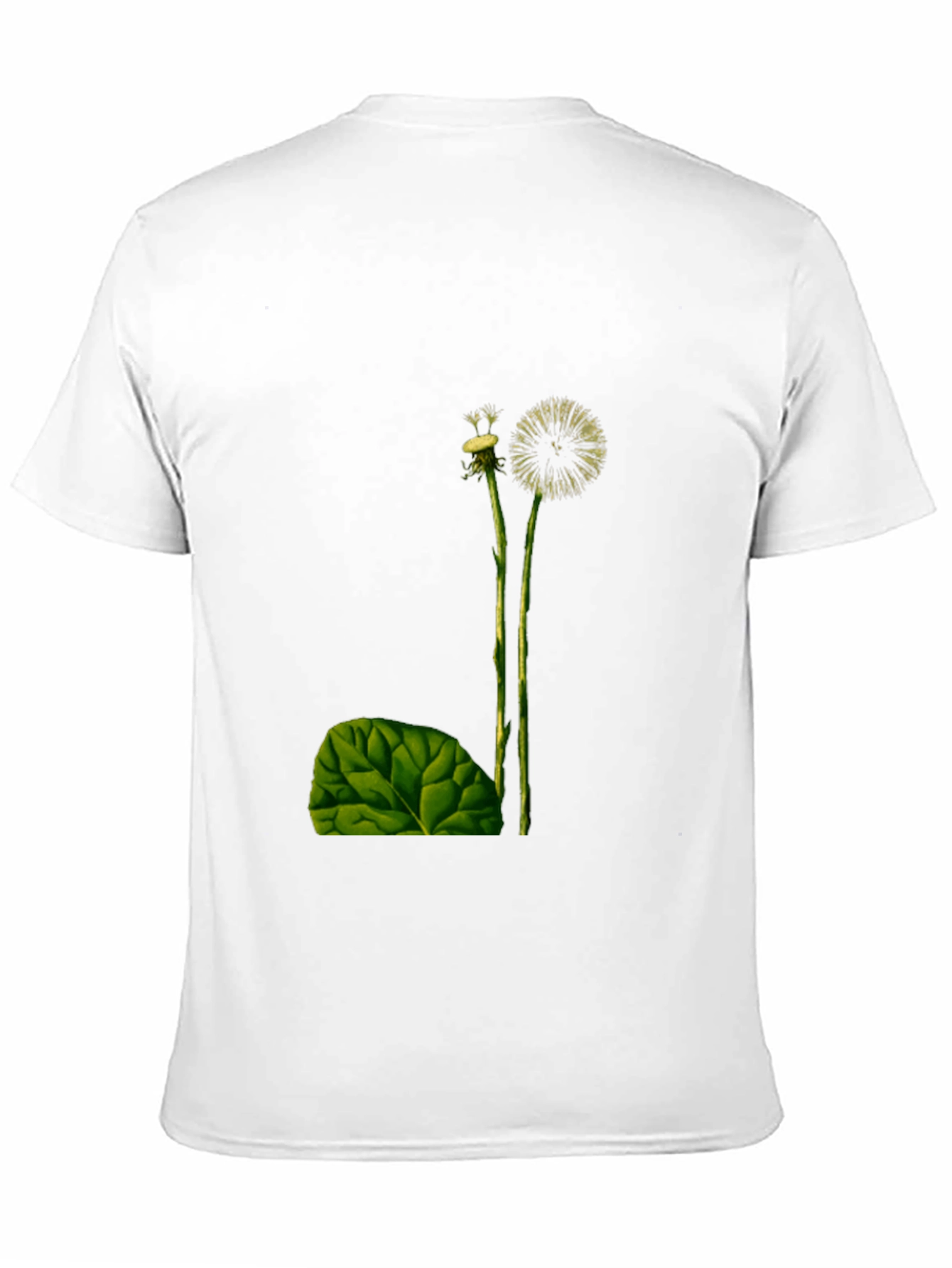 Black T-Shirt with Dandelion Graphic
