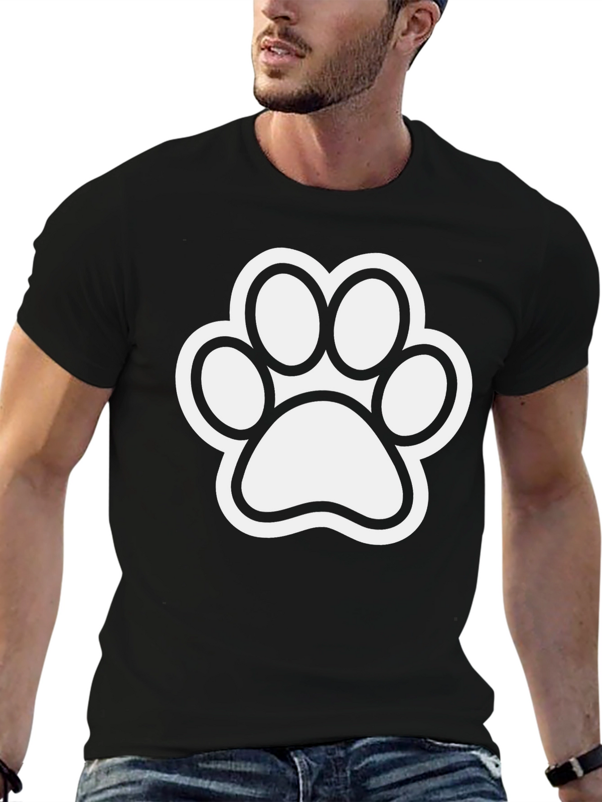 Paw Print Graphic Tee - Casual Style