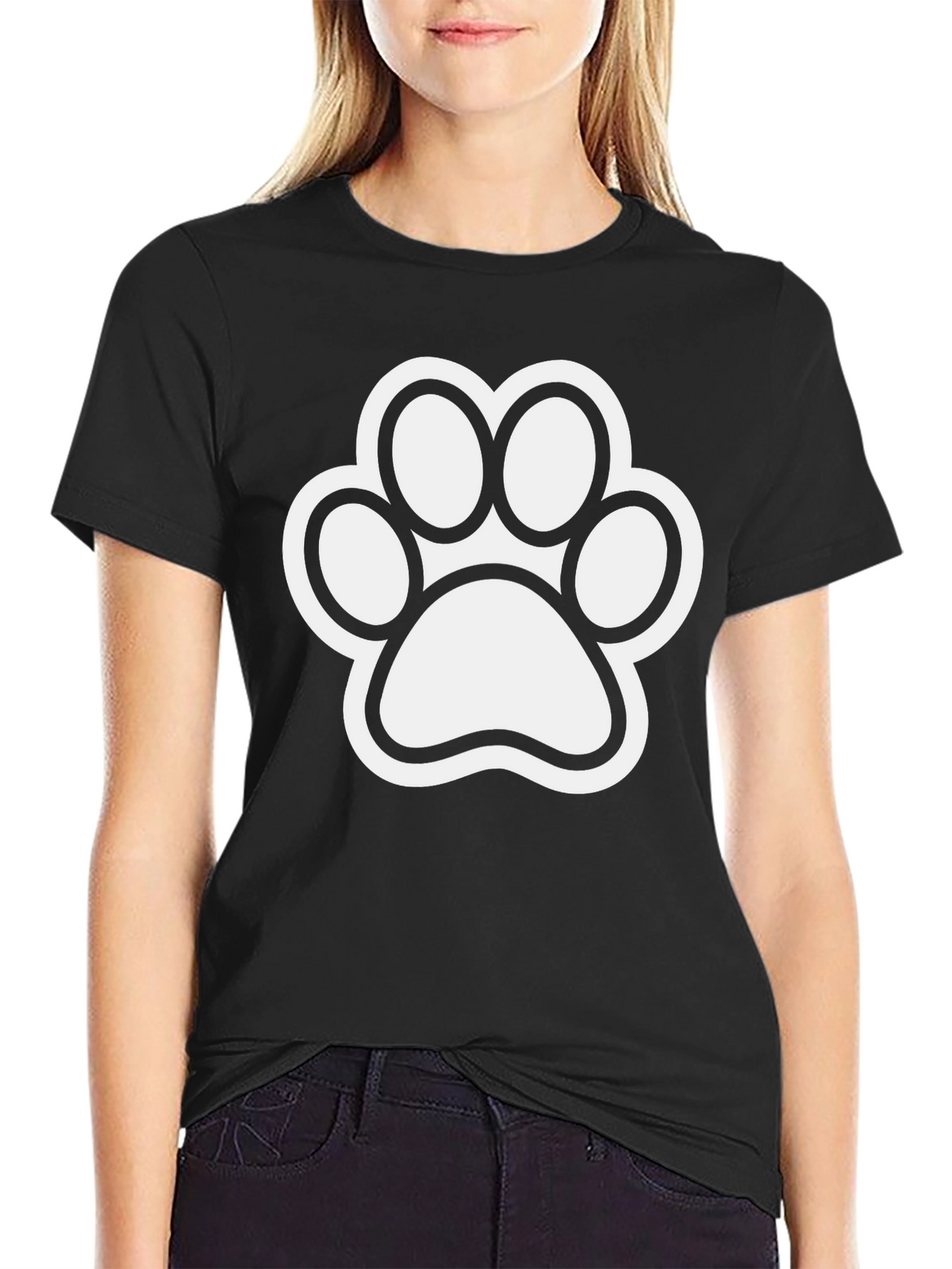 Paw Print Graphic Tee - Casual Style