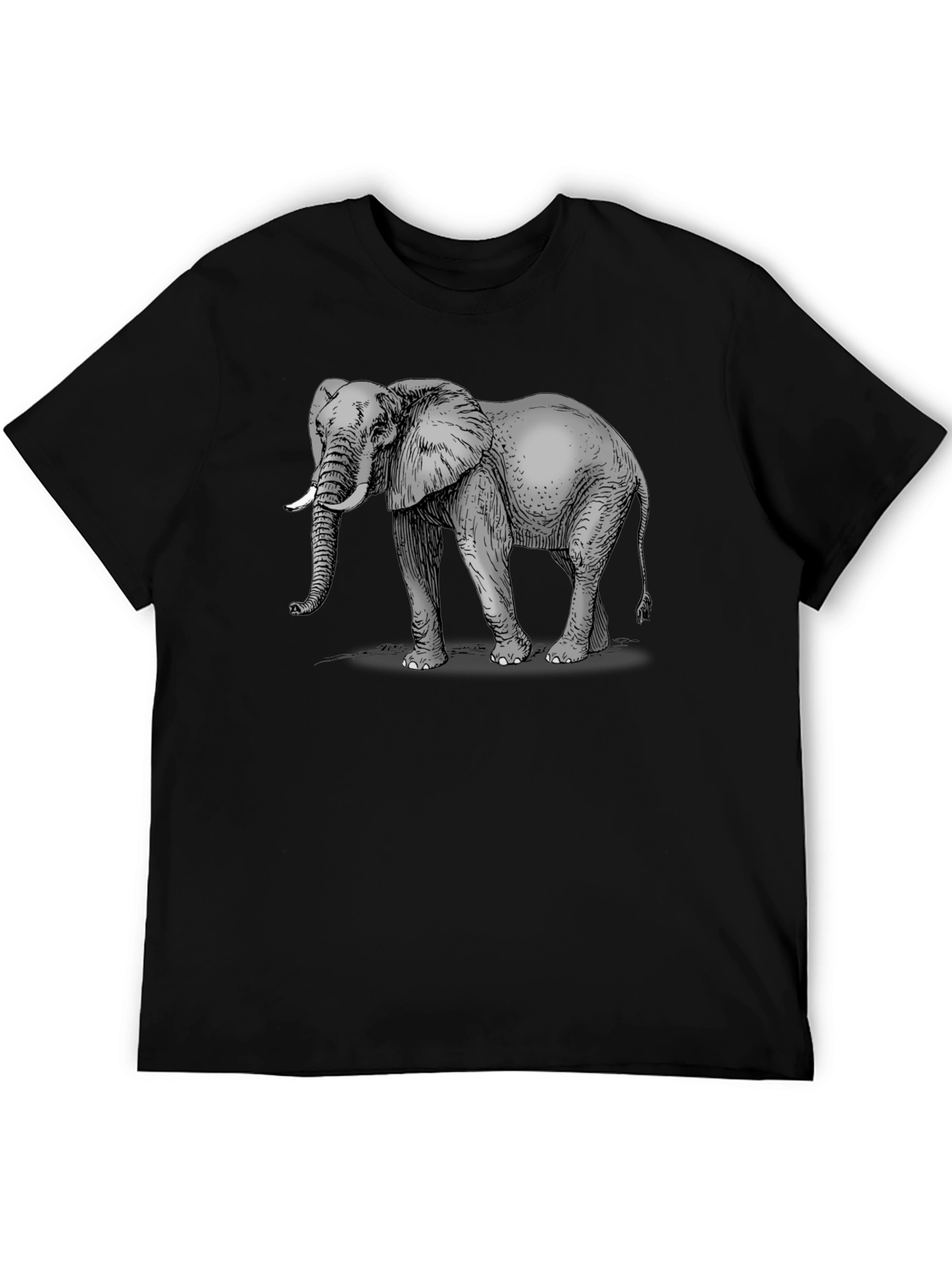 Elephant Graphic Black T-Shirt