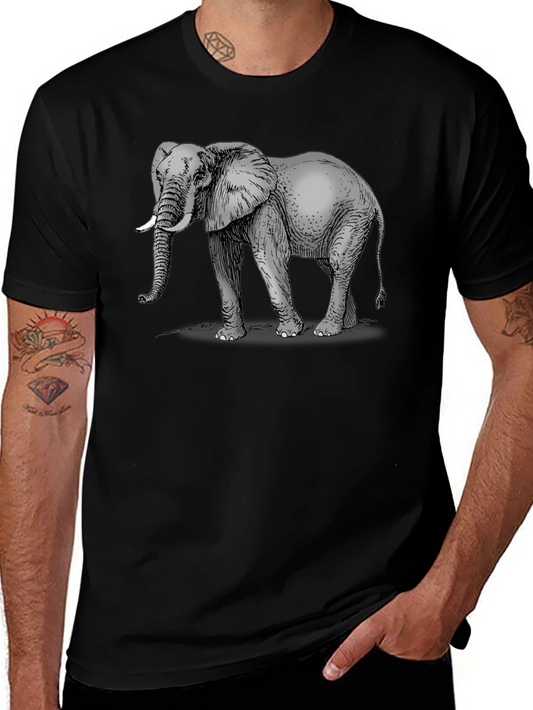 Elephant Graphic Black T-Shirt