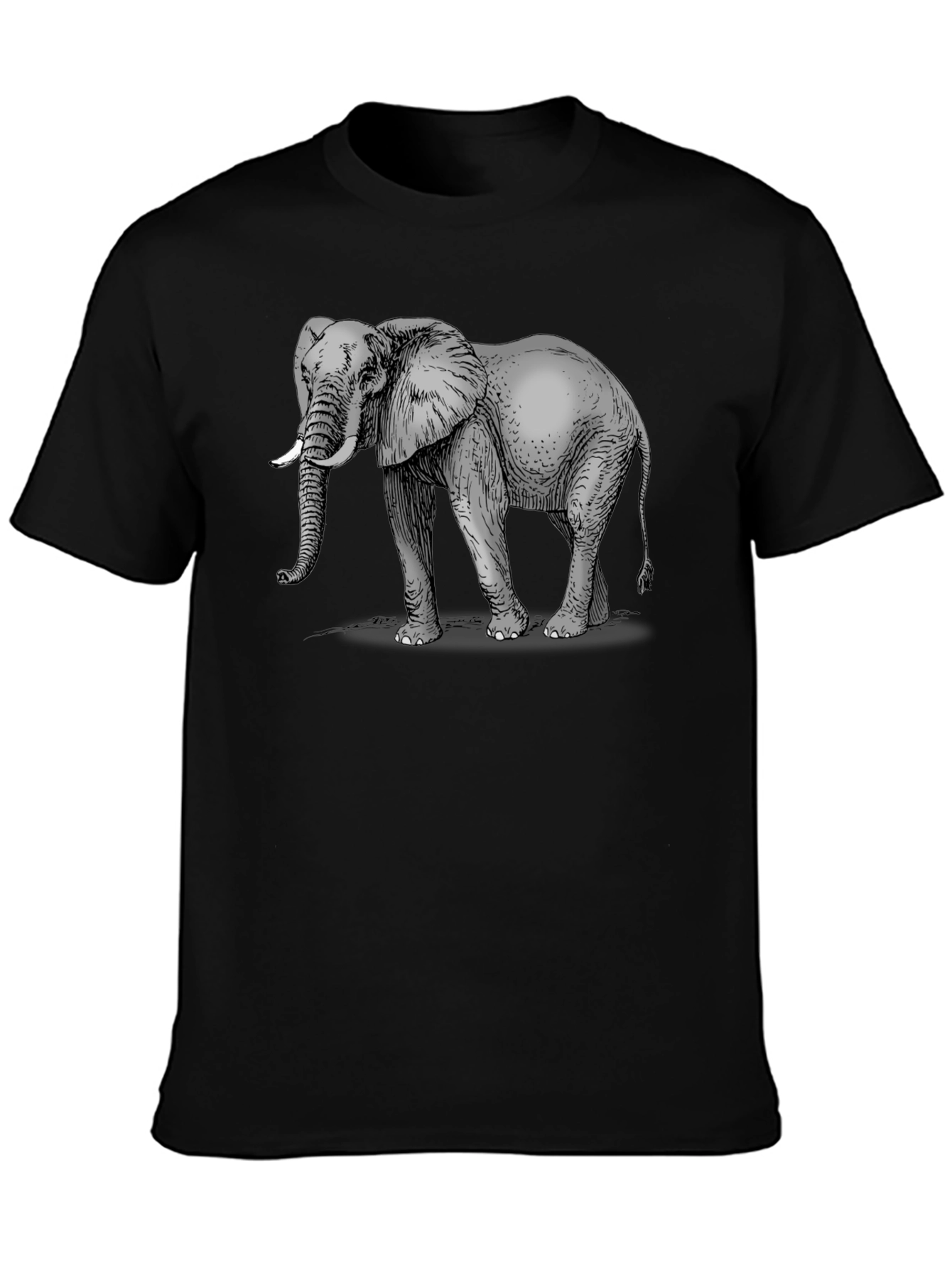 Elephant Graphic Black T-Shirt