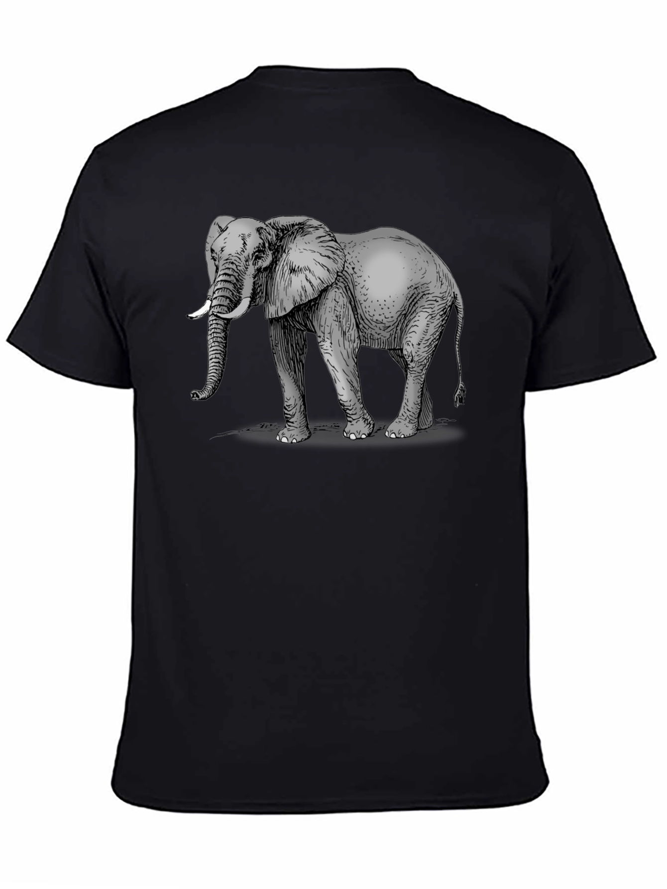 Elephant Graphic Black T-Shirt
