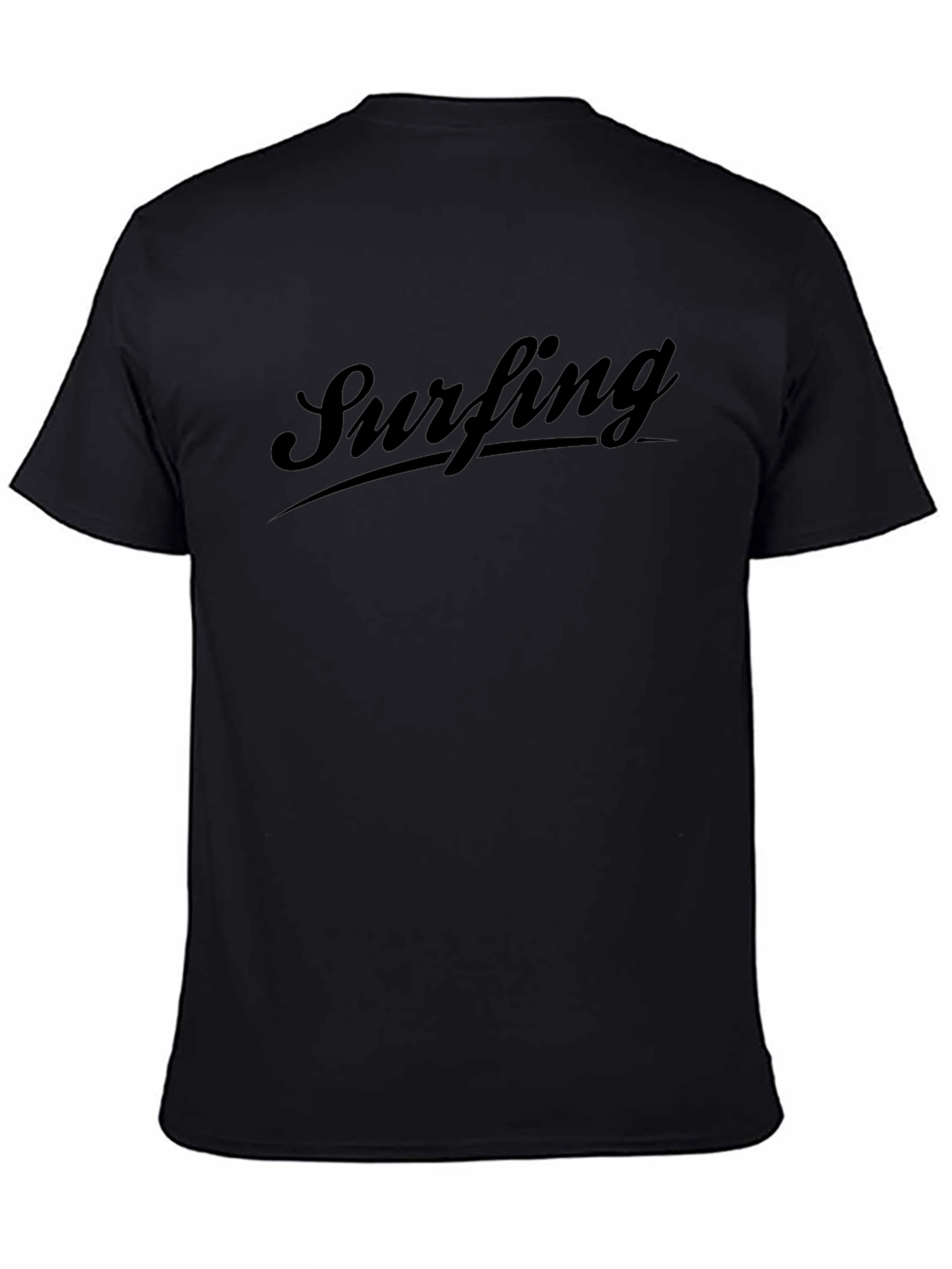 Surfing Graphic Black T-Shirt