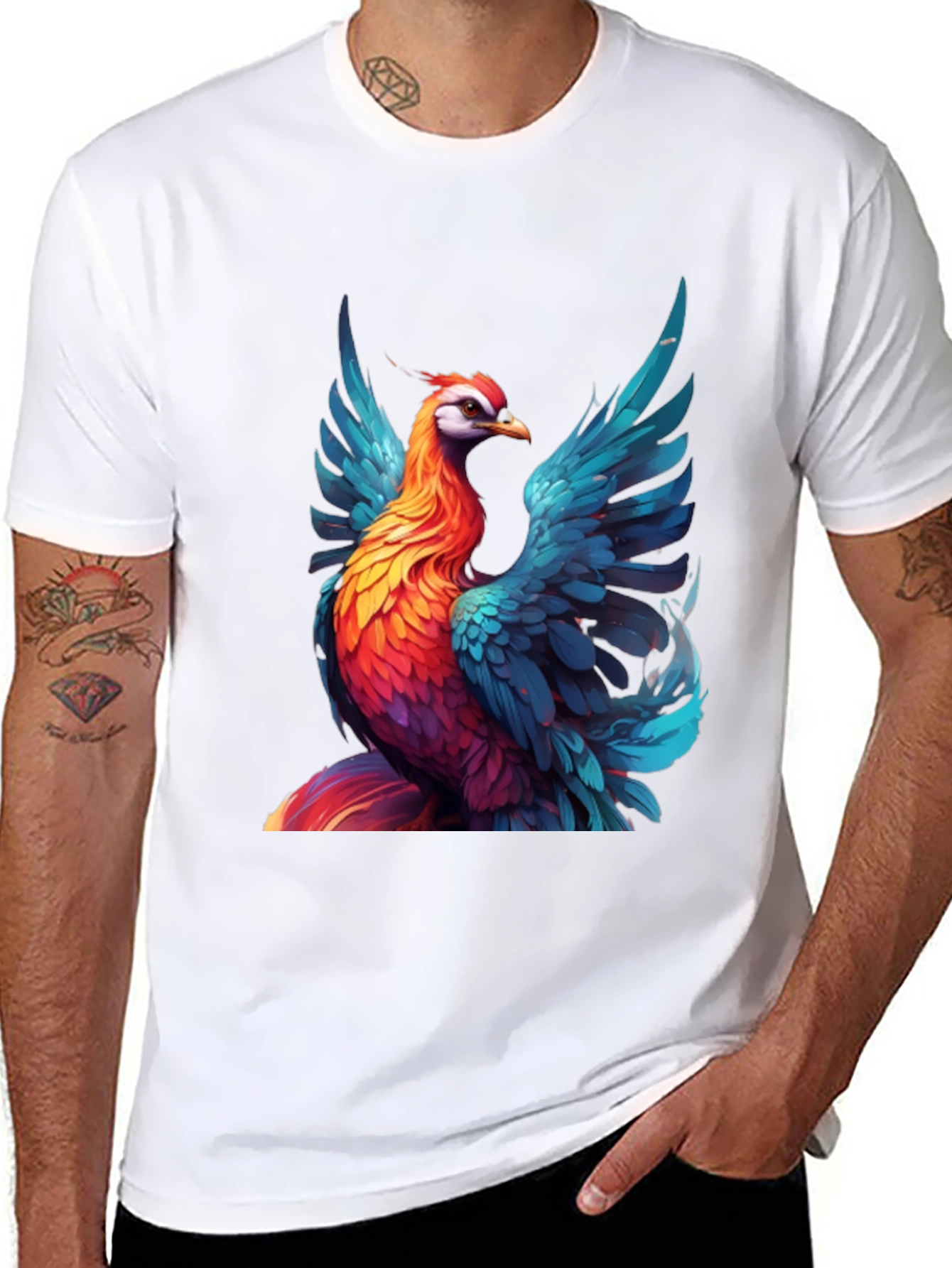Vivid Phoenix Graphic T-Shirt - Bold Style