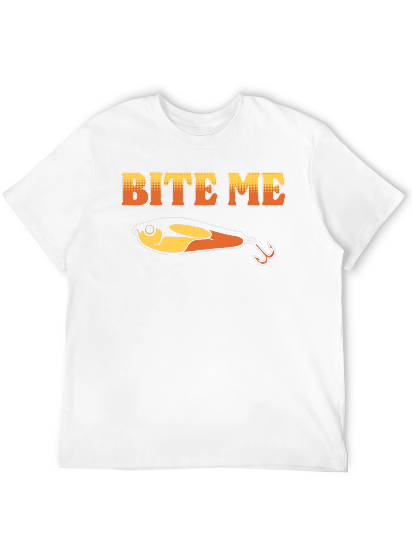Bite Me Funny Fishing Lure Graphic T-Shirt