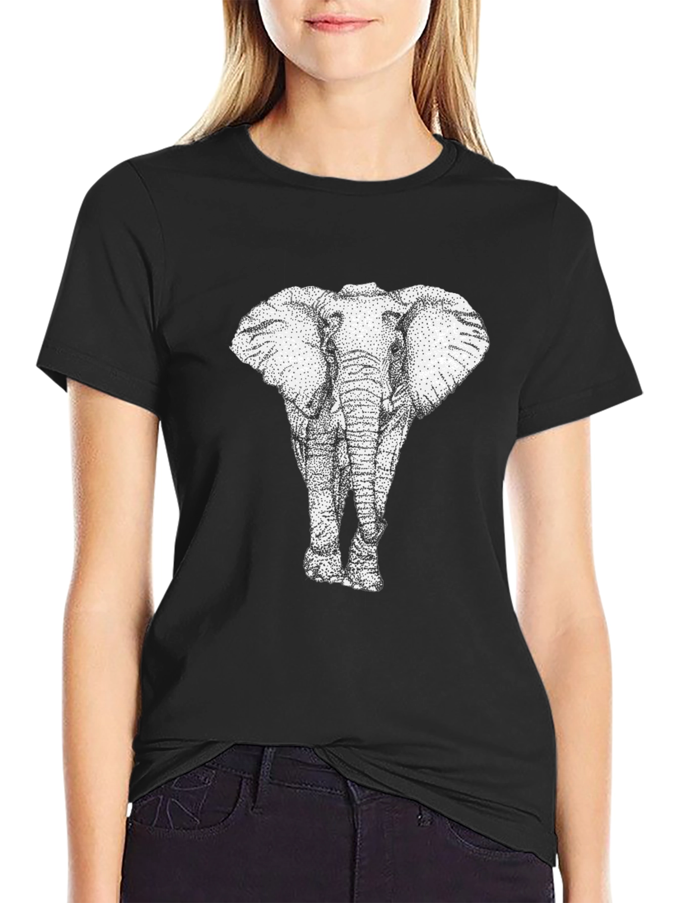 Elephant Graphic Print Mens T-Shirt