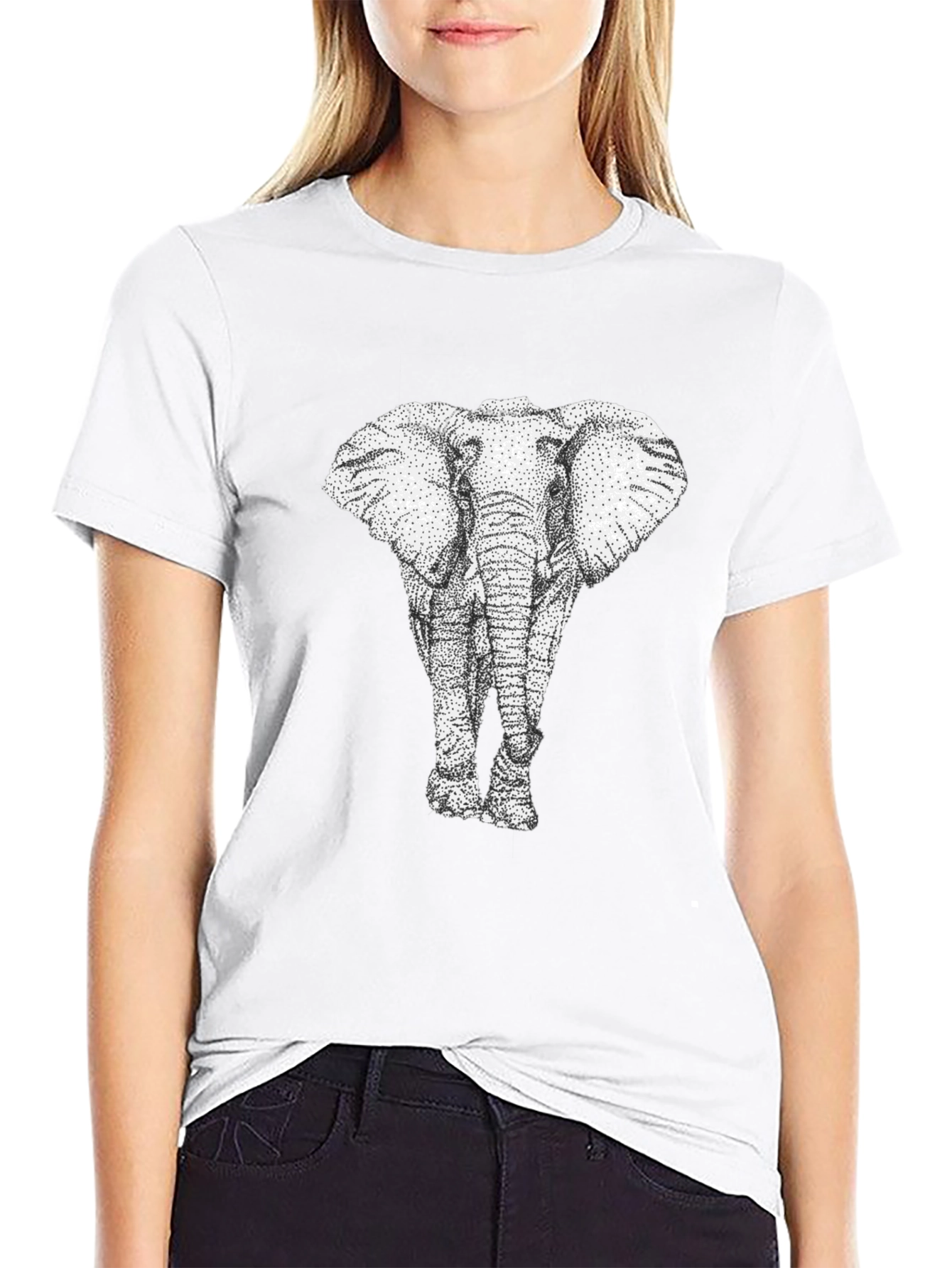 Elephant Graphic Print Mens T-Shirt