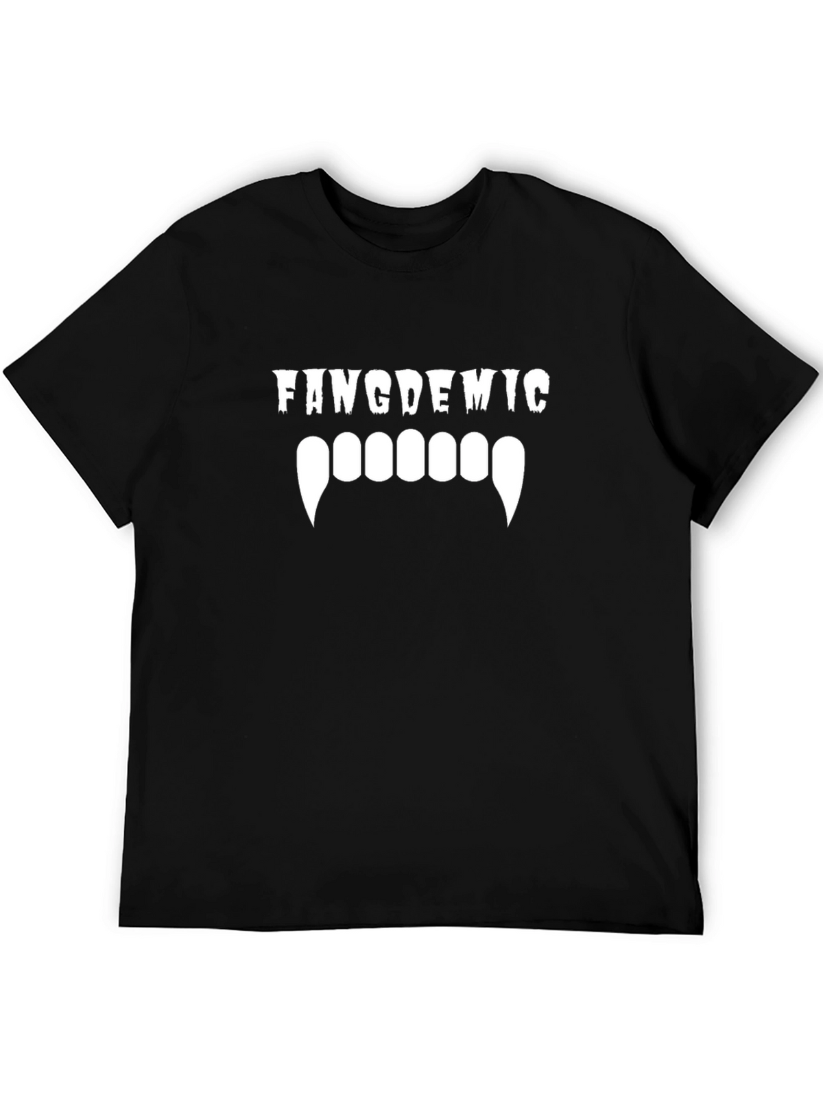 Fangdemic Vampire Teeth Graphic T-Shirt - Black