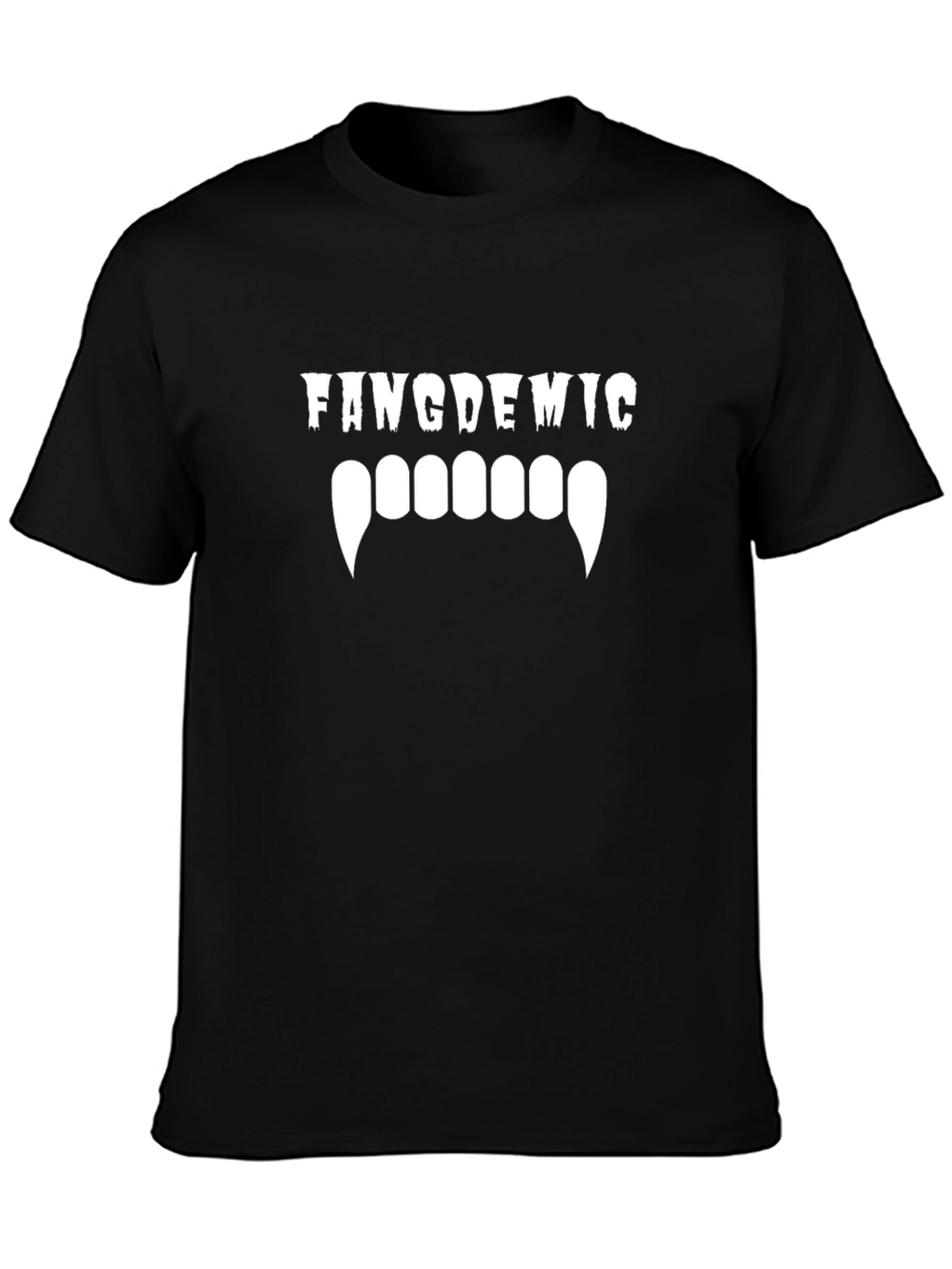 Fangdemic Vampire Teeth Graphic T-Shirt - Black