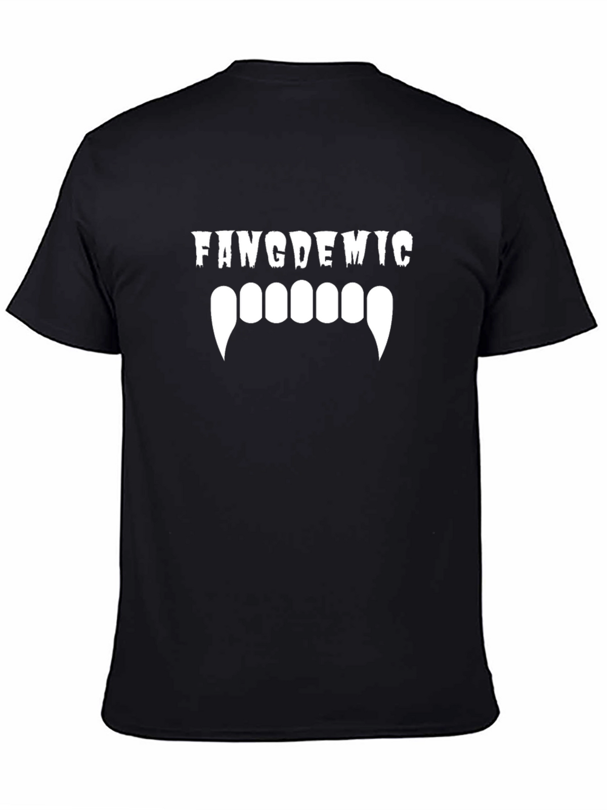 Fangdemic Vampire Teeth Graphic T-Shirt - Black
