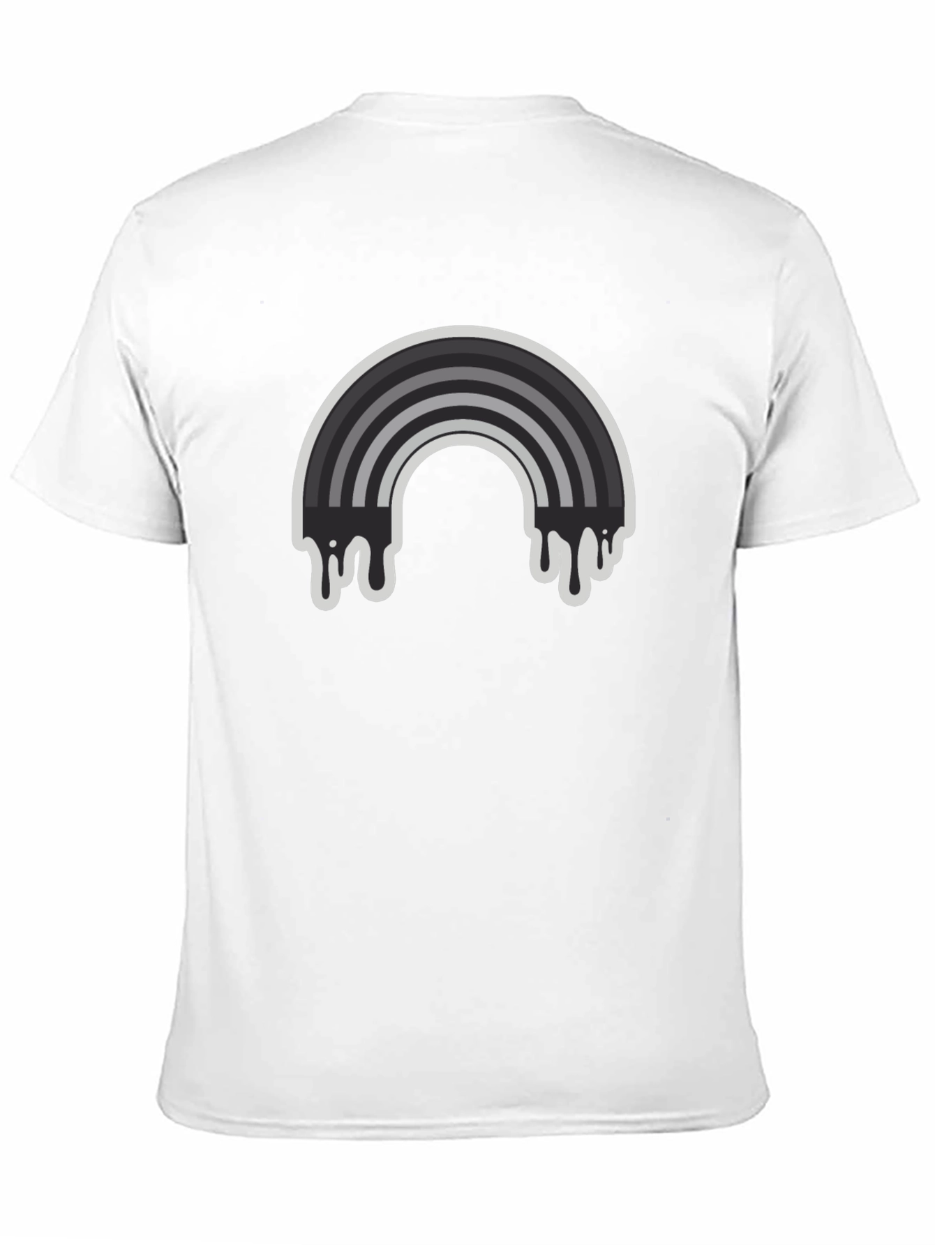 Dripping Rainbow Graphic Tee - Black