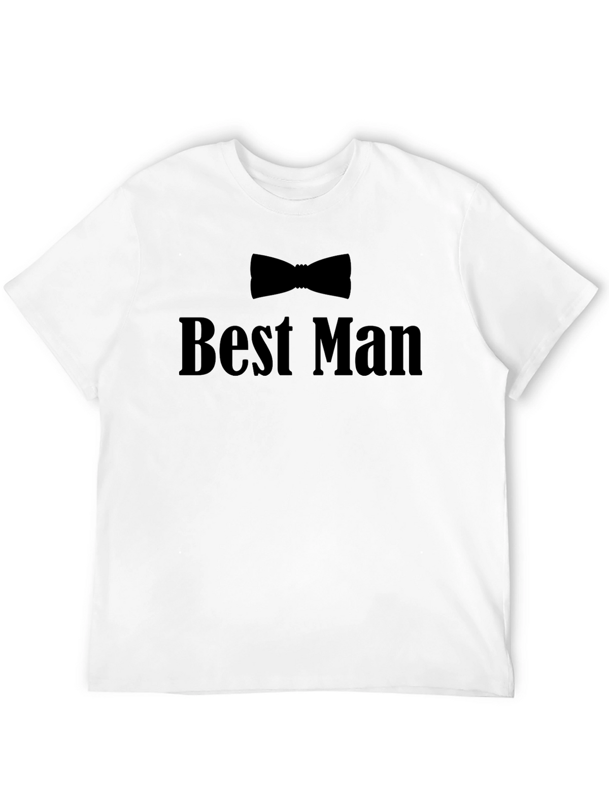 Best Man Bowtie Black Crew Neck T-Shirt