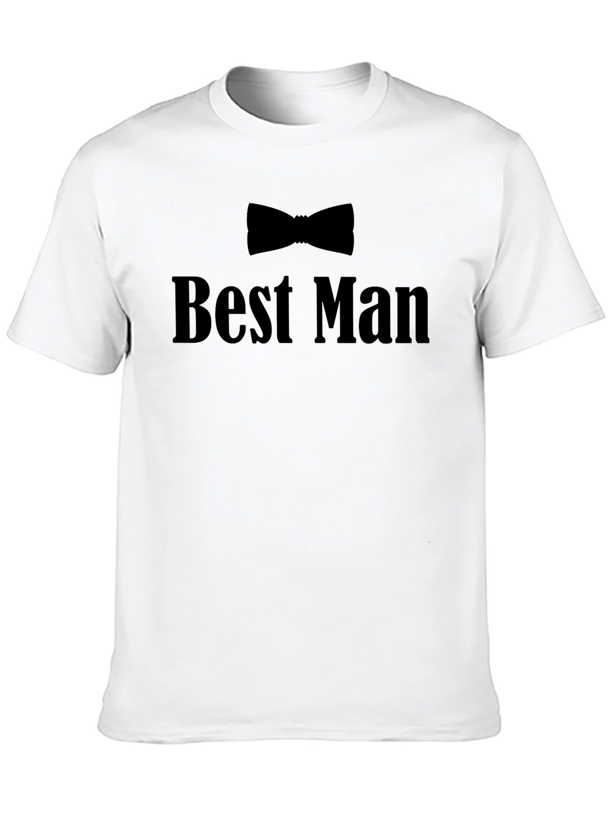 Best Man Bowtie Black Crew Neck T-Shirt