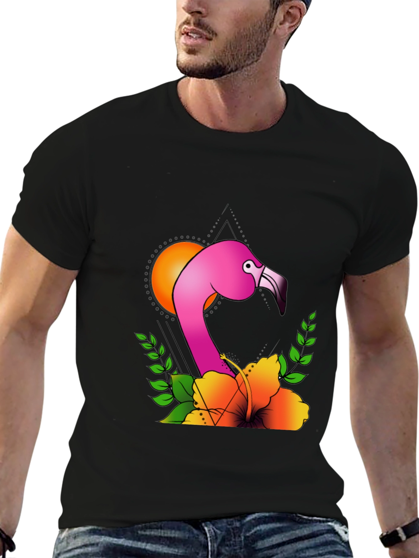 Tropical Flamingo T-Shirt - Unique Graphic Tee