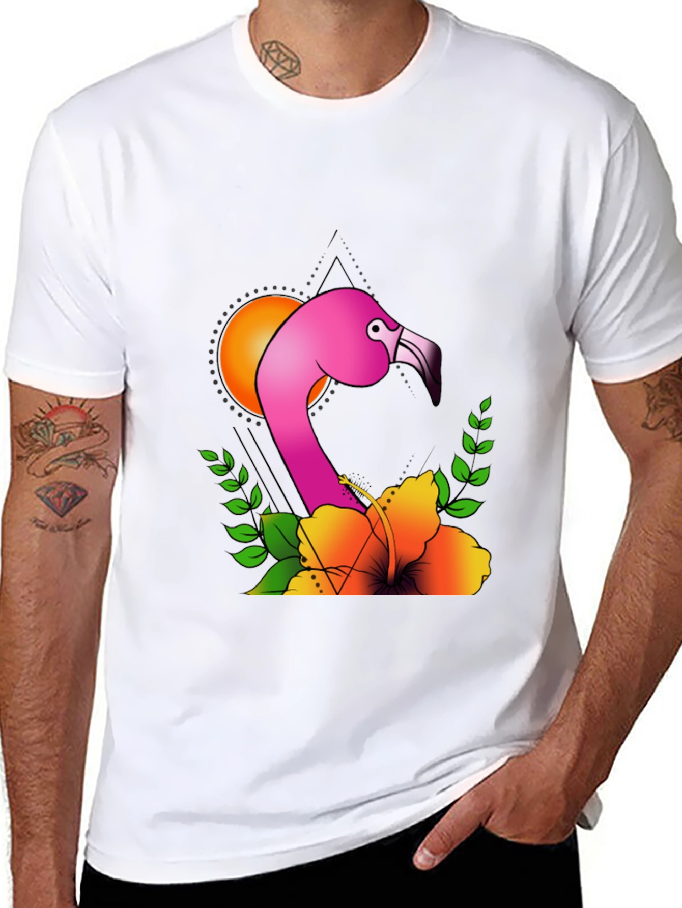Tropical Flamingo T-Shirt - Unique Graphic Tee