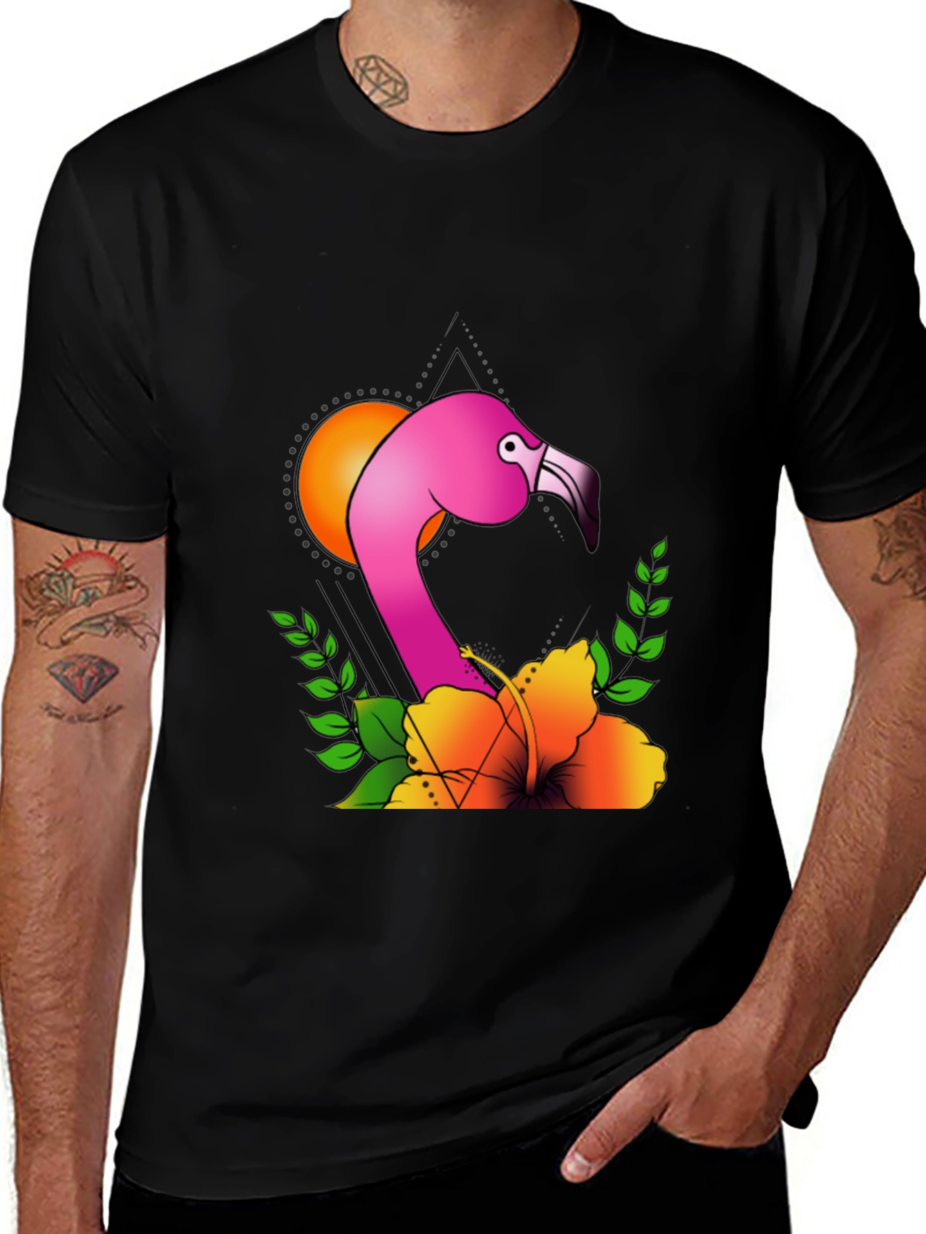 Tropical Flamingo T-Shirt - Unique Graphic Tee