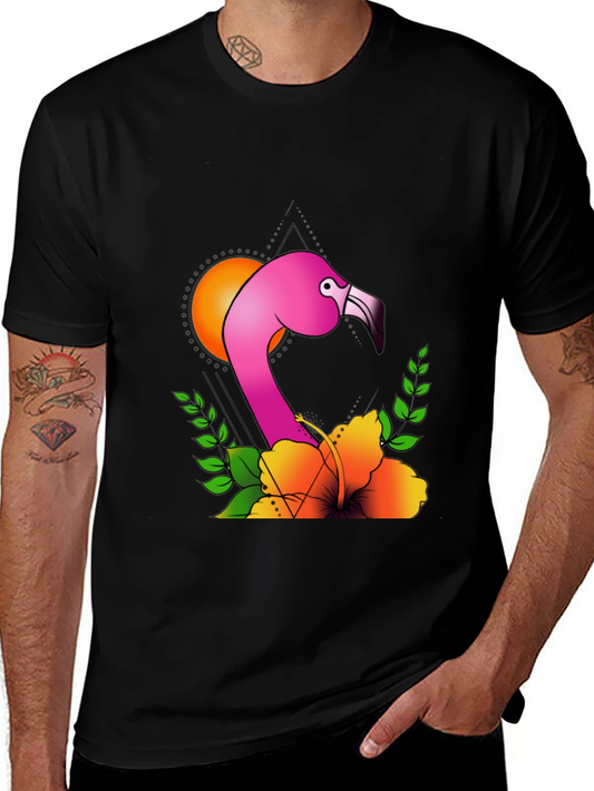 Tropical Flamingo T-Shirt - Unique Graphic Tee