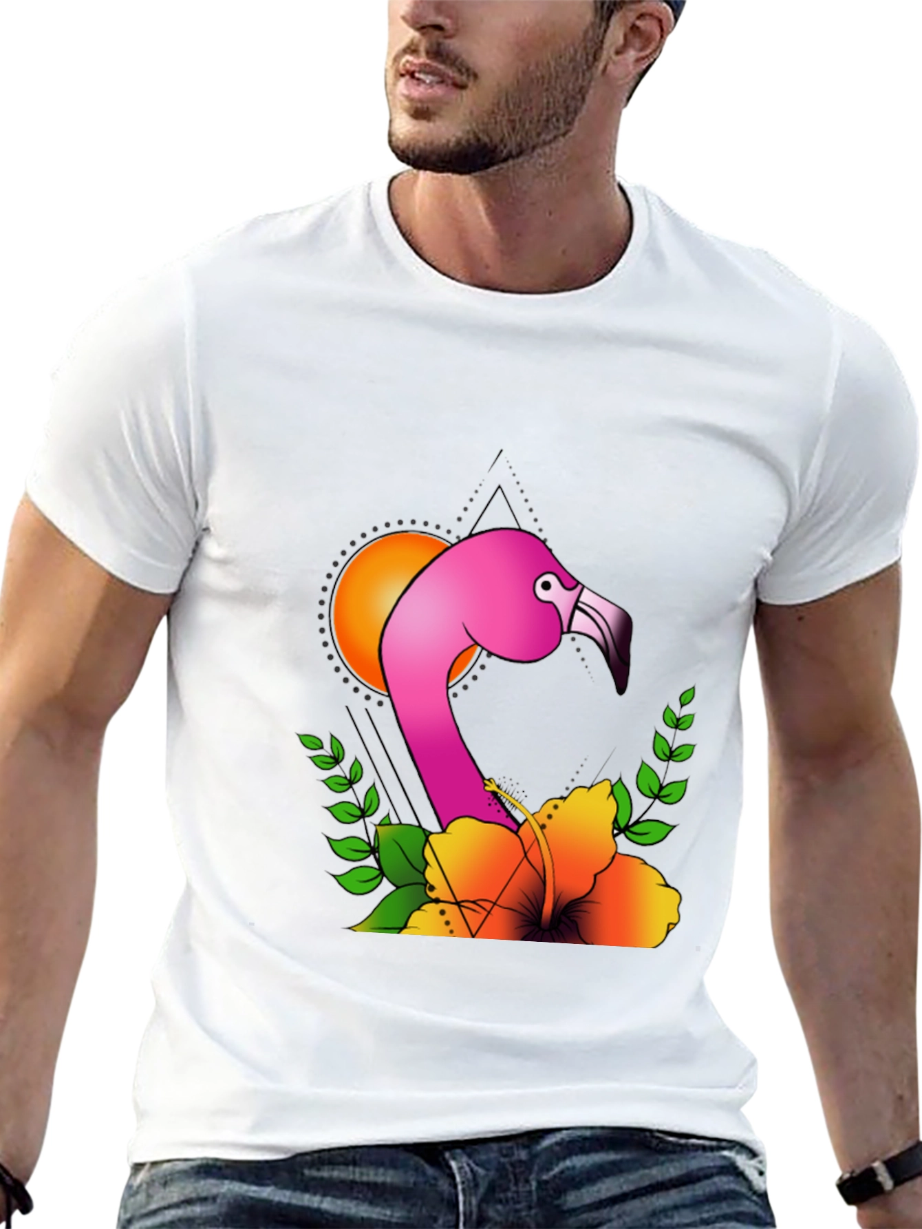 Tropical Flamingo T-Shirt - Unique Graphic Tee