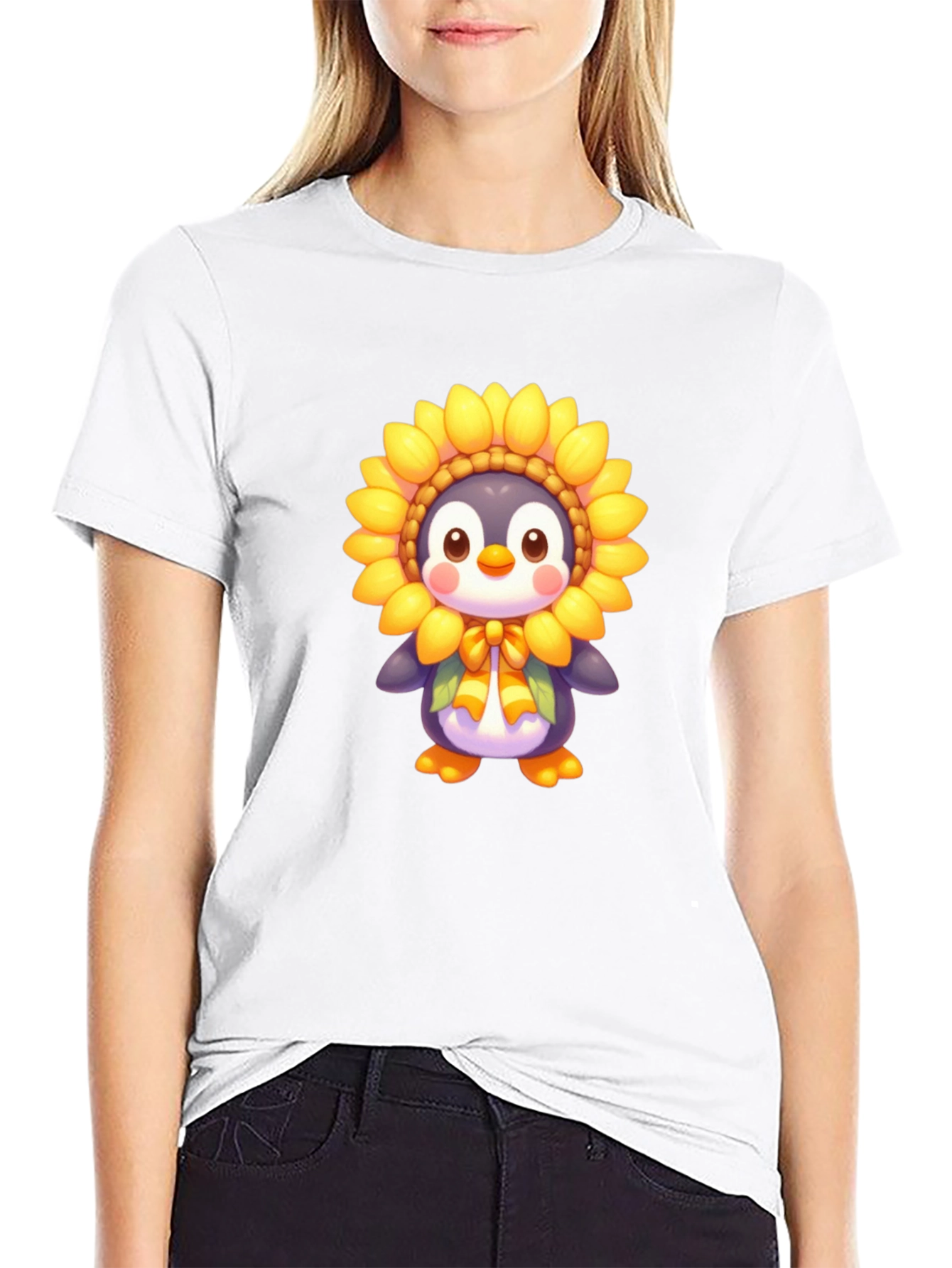 Sunflower Penguin Graphic Tee